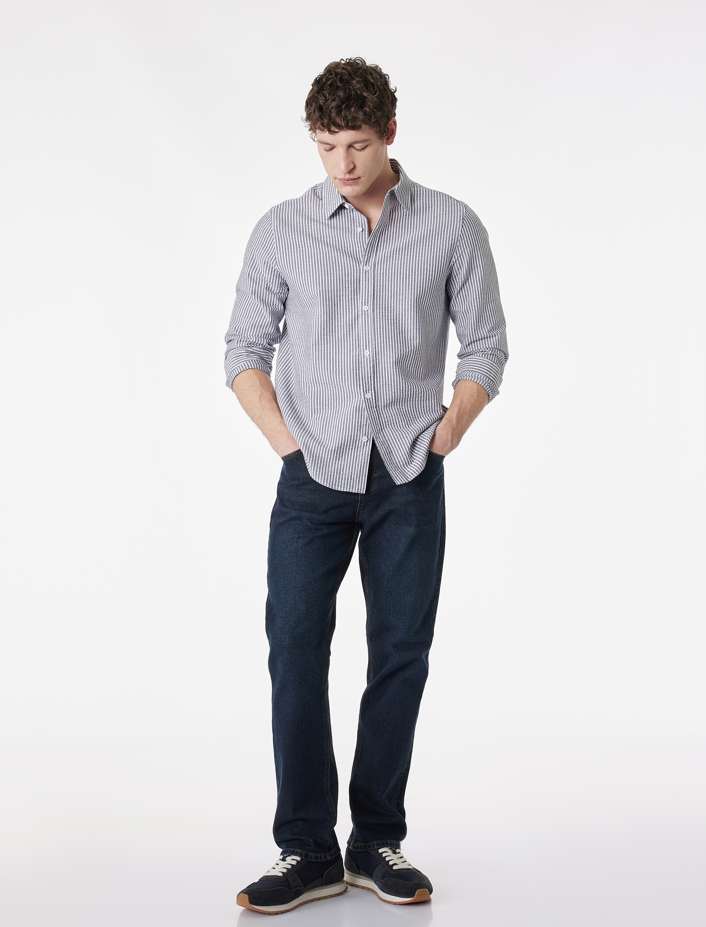   Normal Bel Cepli Pamuklu Straight Fit Jean Pantolon - Mark Jean