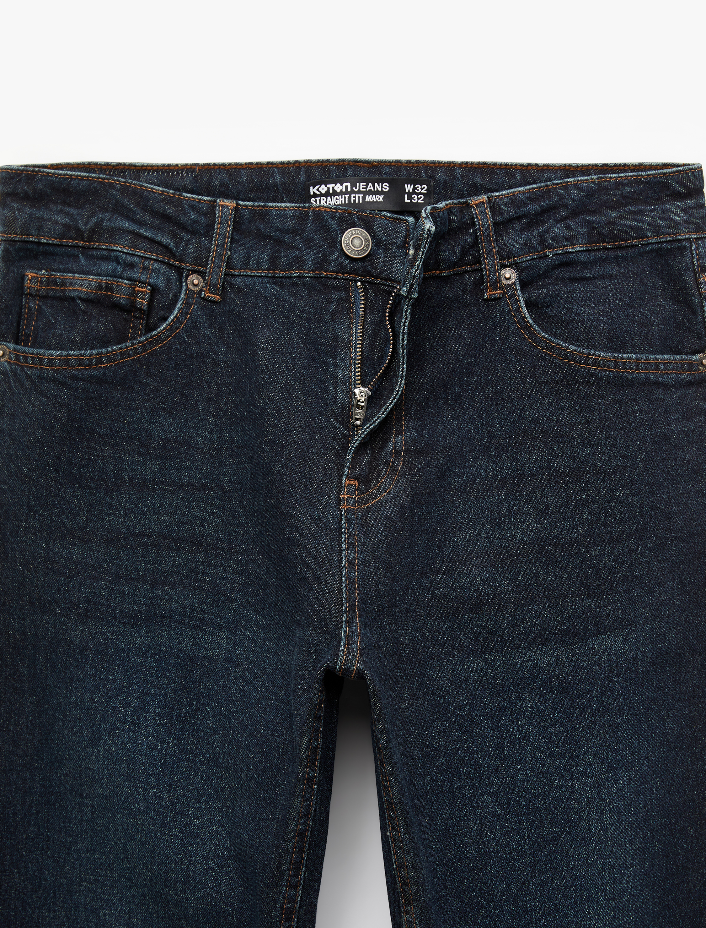   Normal Bel Cepli Pamuklu Straight Fit Jean Pantolon - Mark Jean