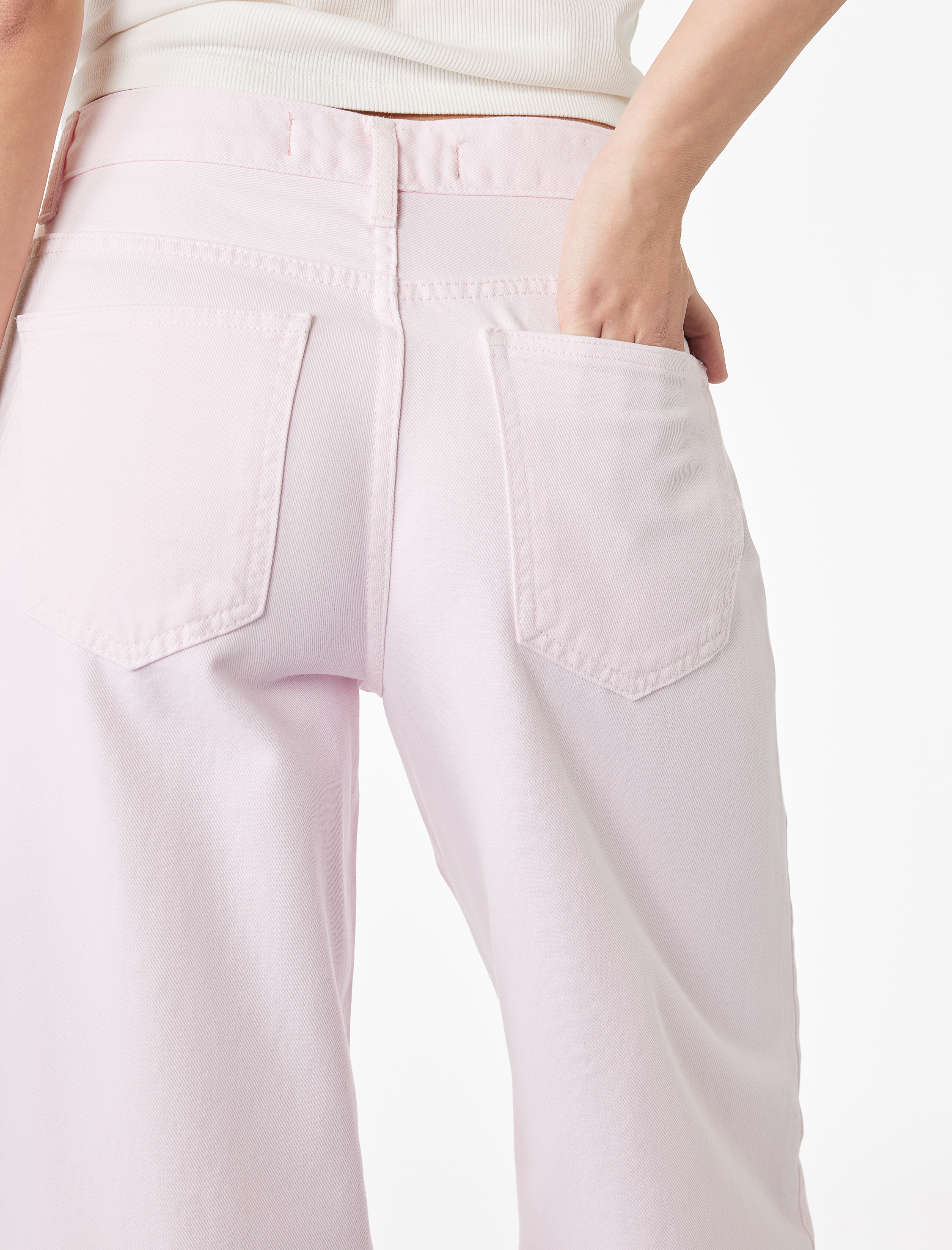   Pamuklu Düşük Bel Bol Kesim Denim Pantolon - Loose Straight Fit Jean