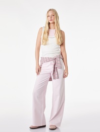 Pamuklu Düşük Bel Bol Kesim Denim Pantolon - Loose Straight Fit Jean