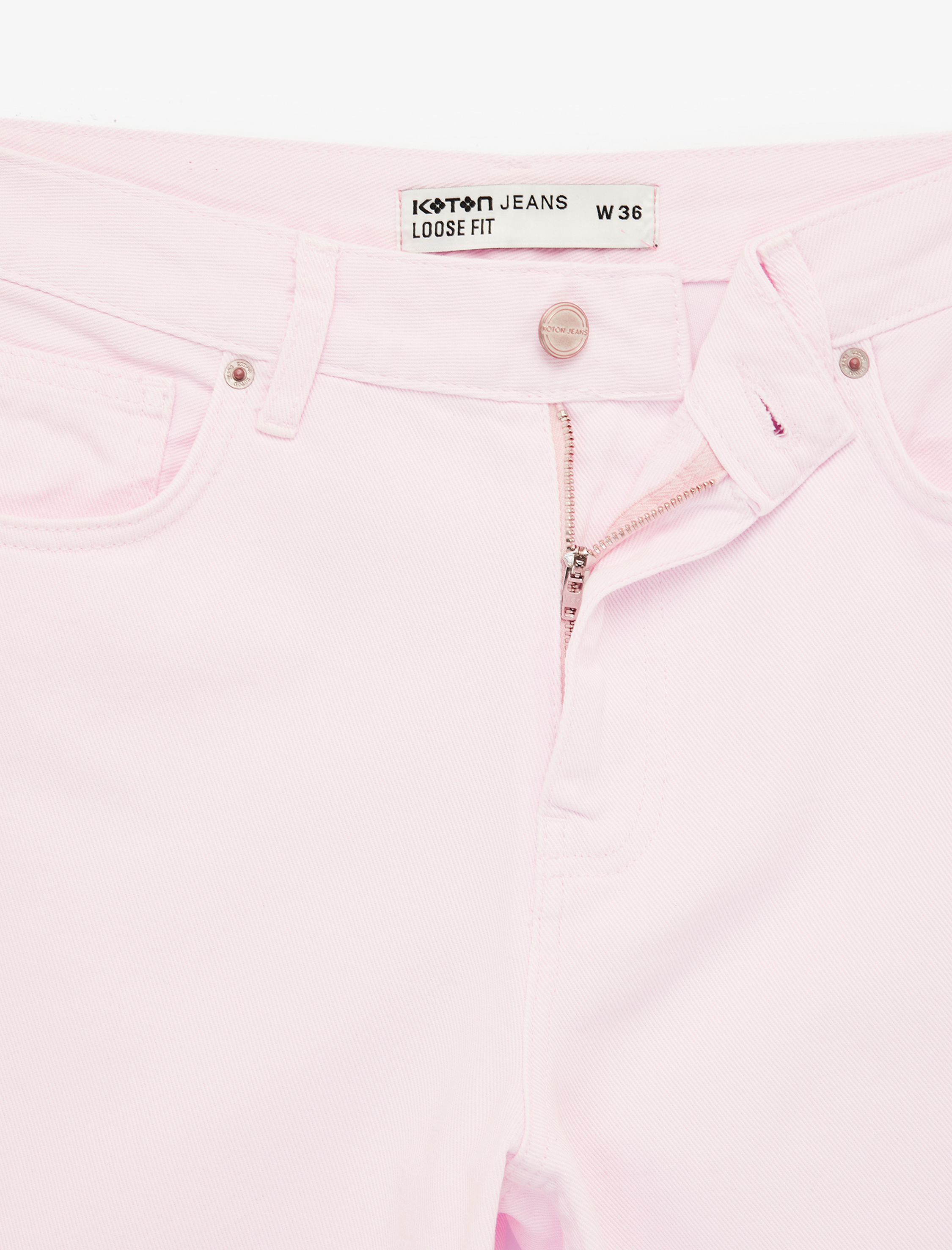   Pamuklu Düşük Bel Bol Kesim Denim Pantolon - Loose Straight Fit Jean