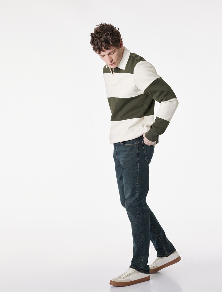  Normal Bel Cepli Slim Fit Jean Pantolon - Brad Jean