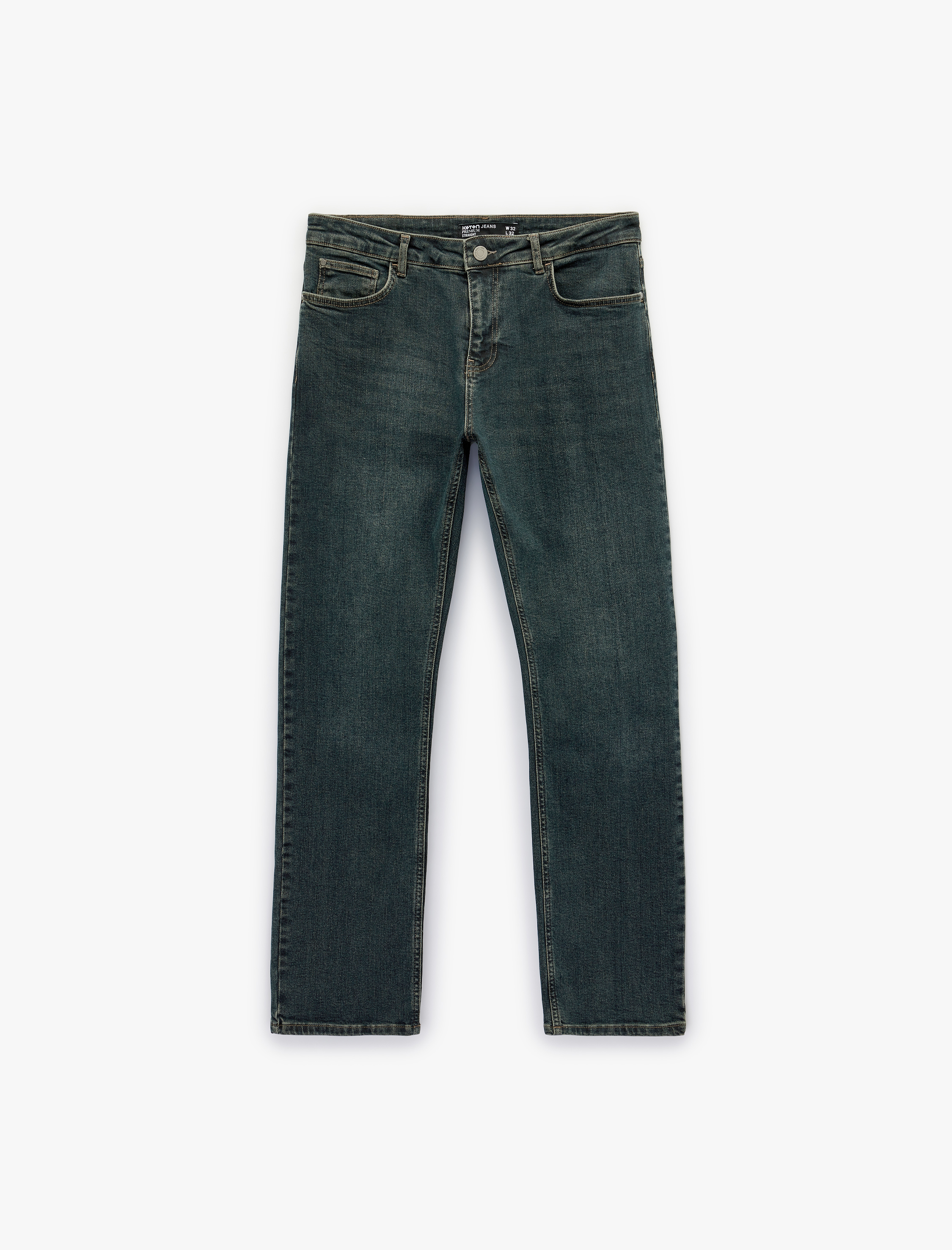   Pamuklu Düz Paça Normal Bel Straight Fit Jean Pantolon - Mark Jean