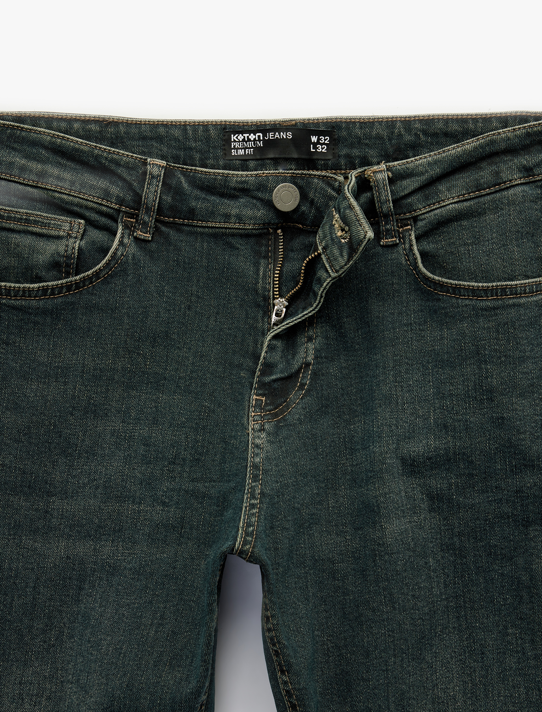   Normal Bel Cepli Slim Fit Jean Pantolon - Brad Jean