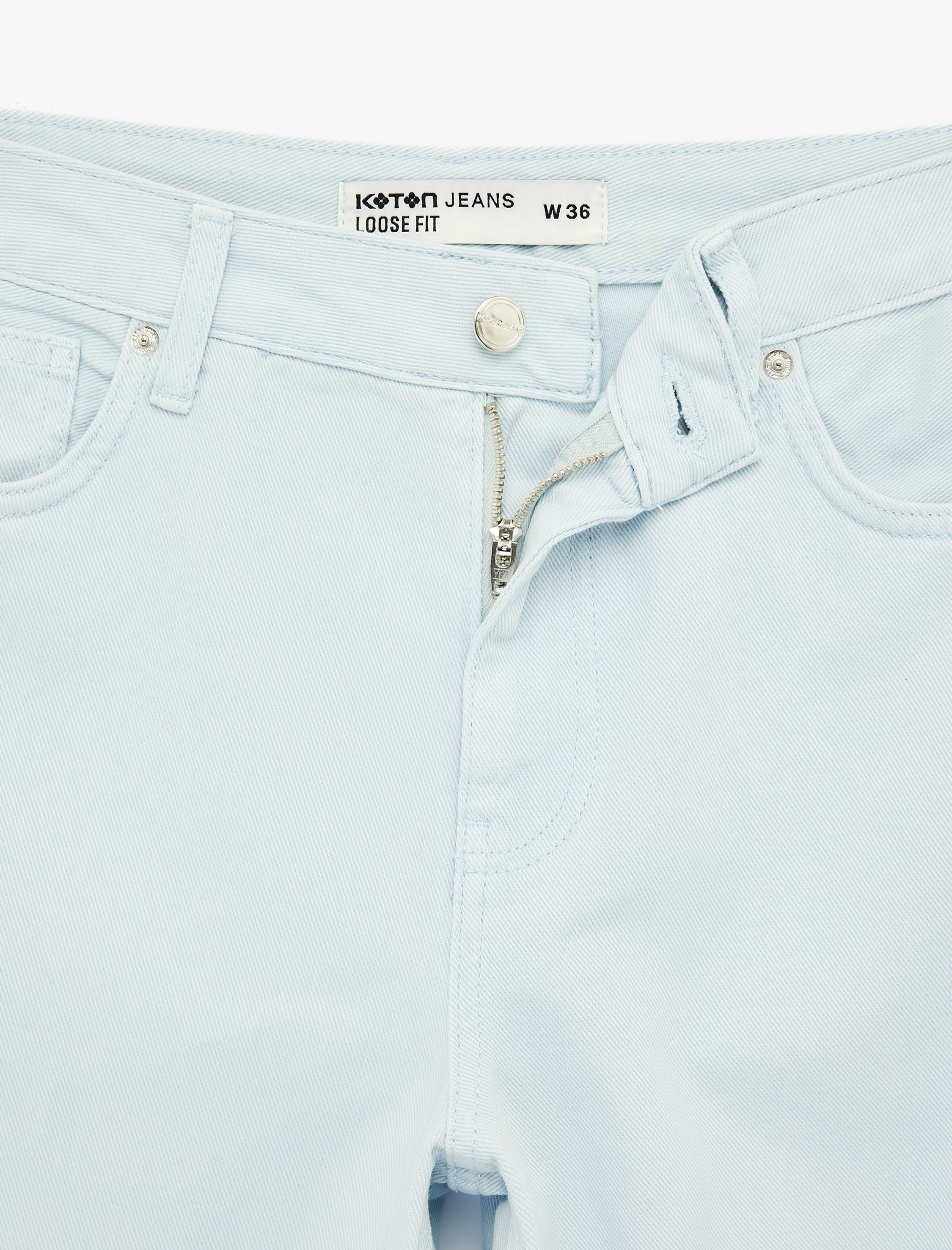   Pamuklu Düşük Bel Bol Kesim Denim Pantolon - Loose Straight Fit Jean