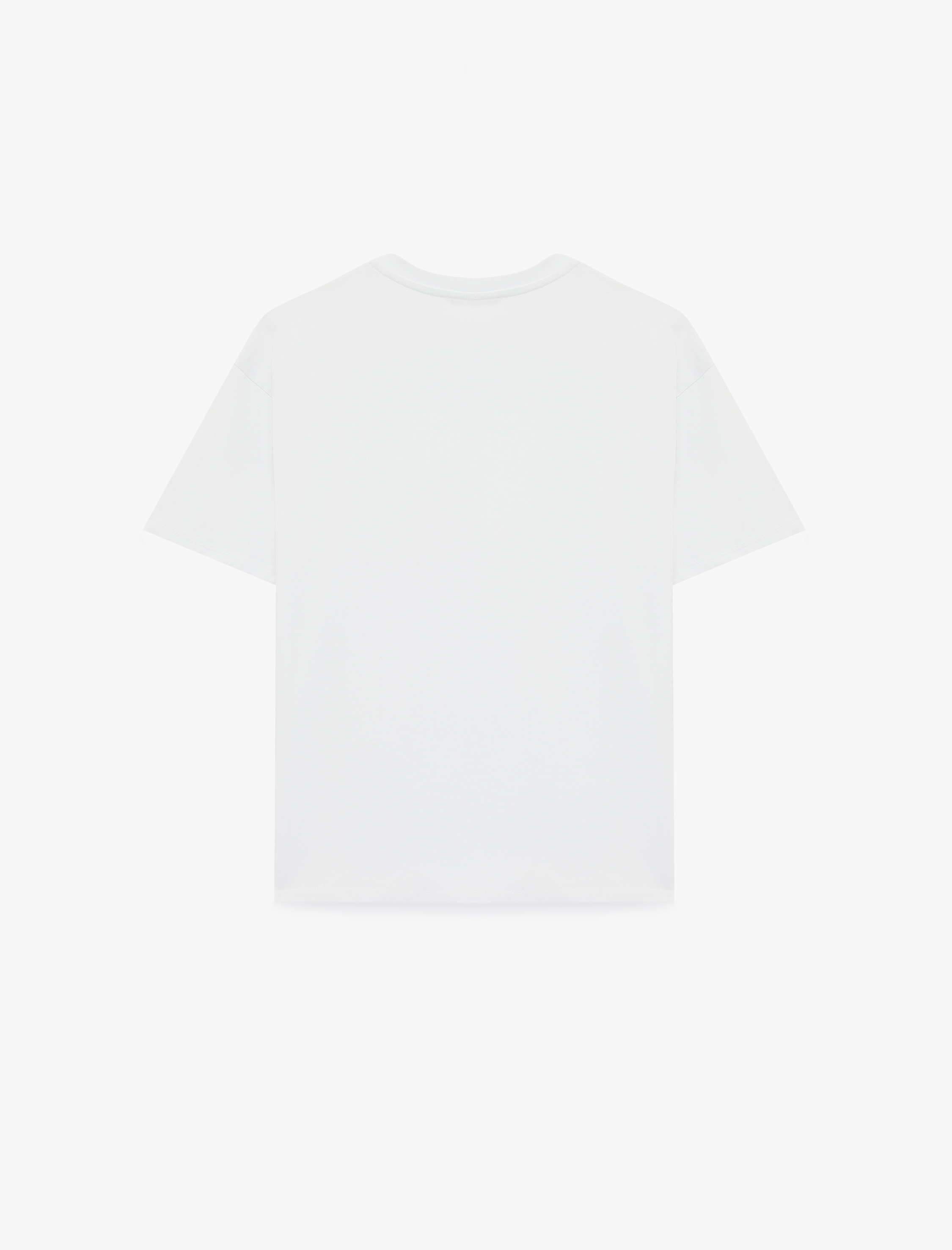   Kısa Kollu Bisiklet Yaka Pamuklu Çiçek Baskılı Oversize Tişört