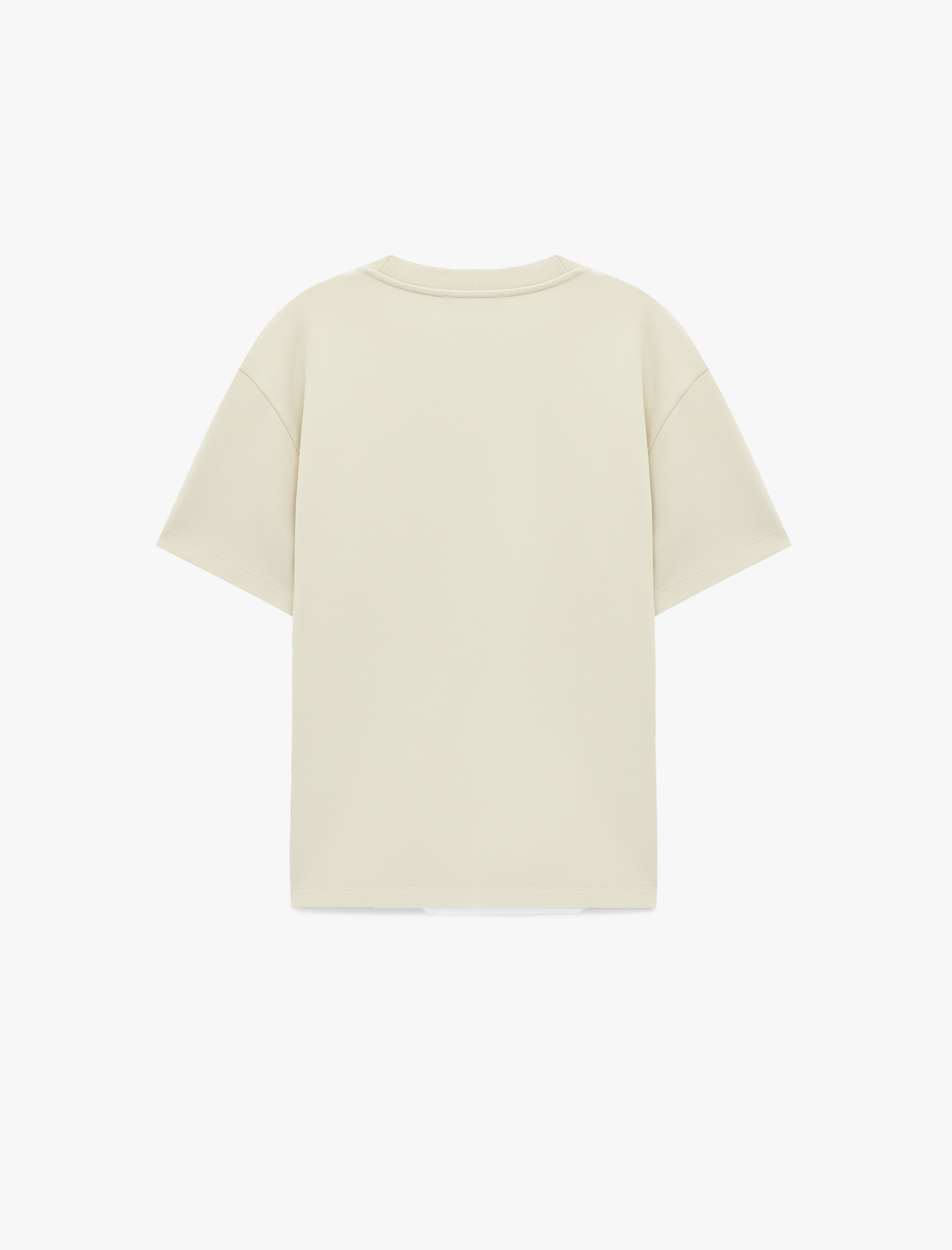   Rahat Kalıp Kısa Kollu Pike Kumaş Pamuklu Bisiklet Yaka Basic Tişört