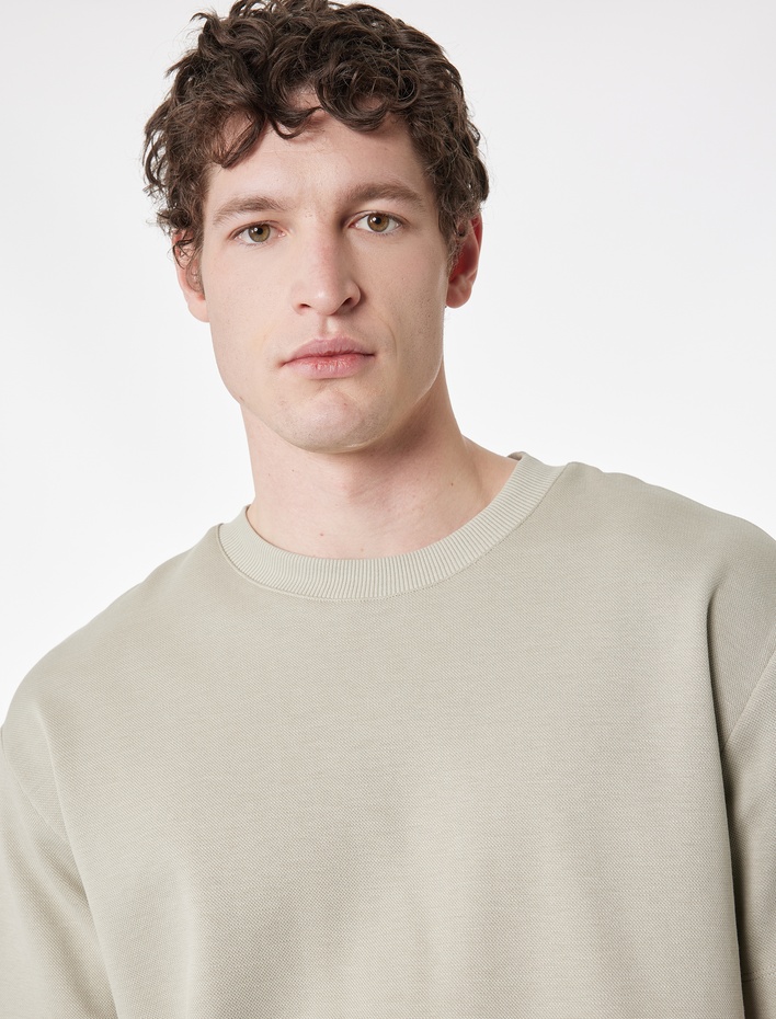  Rahat Kalıp Kısa Kollu Pike Kumaş Pamuklu Bisiklet Yaka Basic Tişört