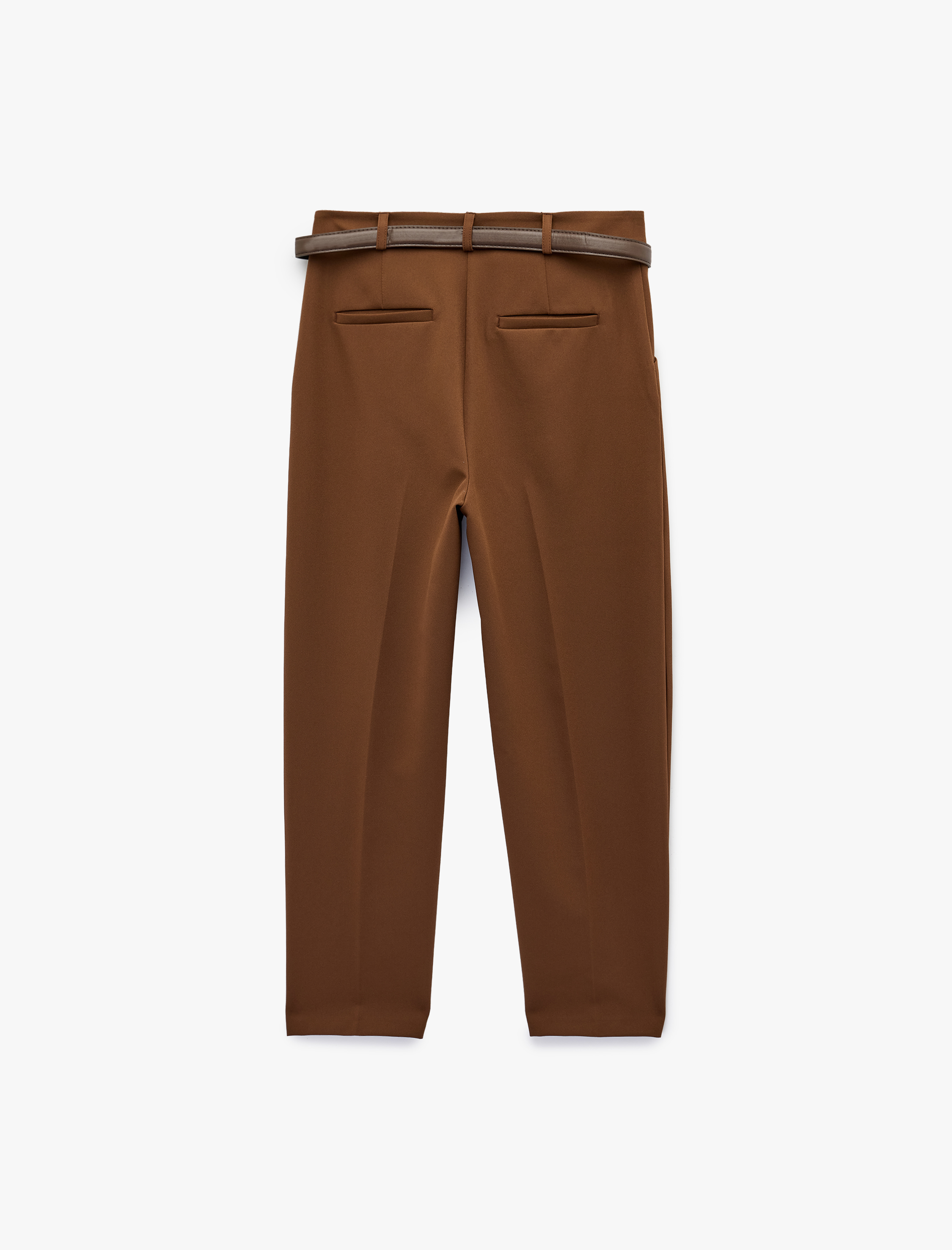   Normal Bel Cepli Kemerli Havuç Pantolon