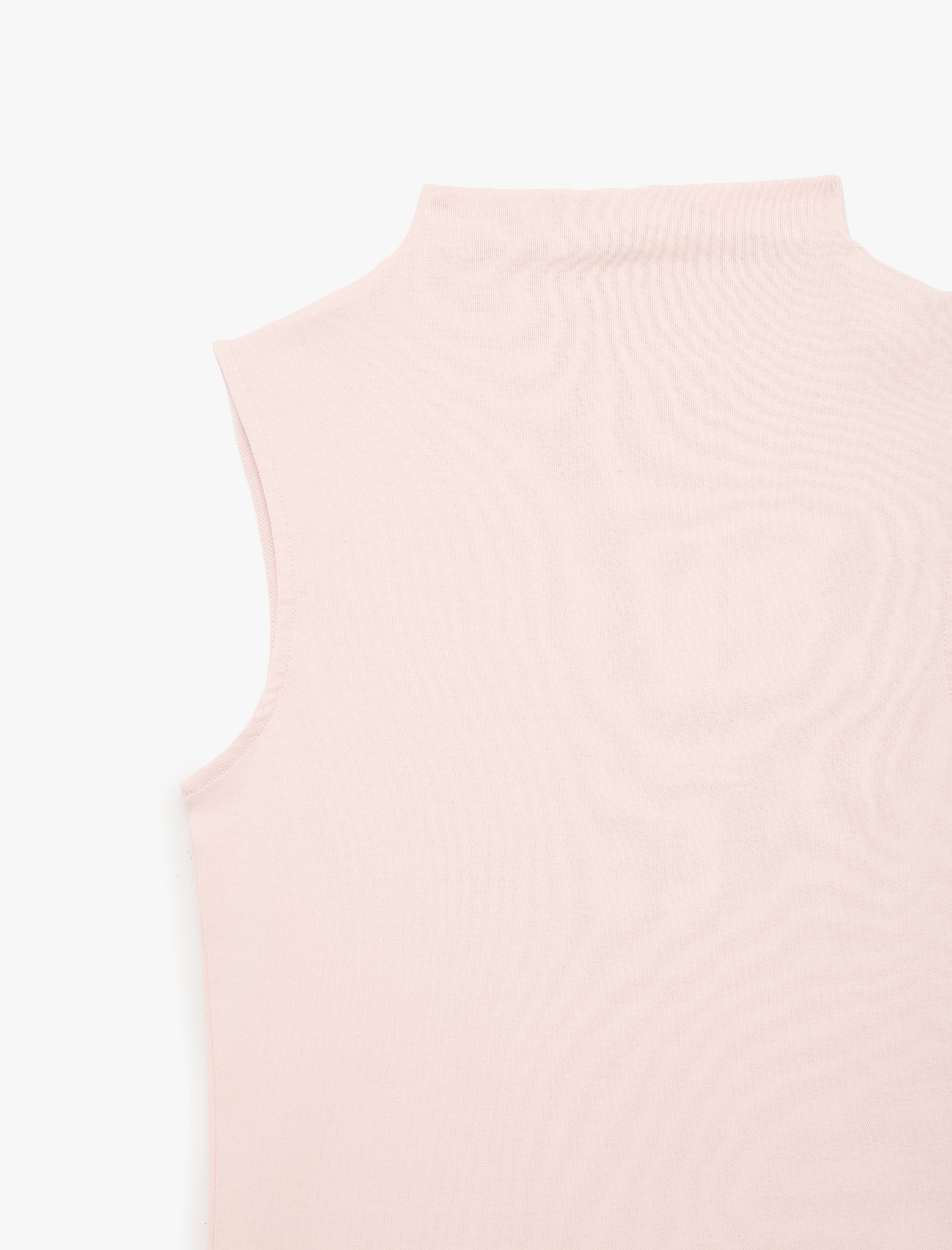   Slim Fit Pamuklu Kolsuz Dik Yaka Bluz