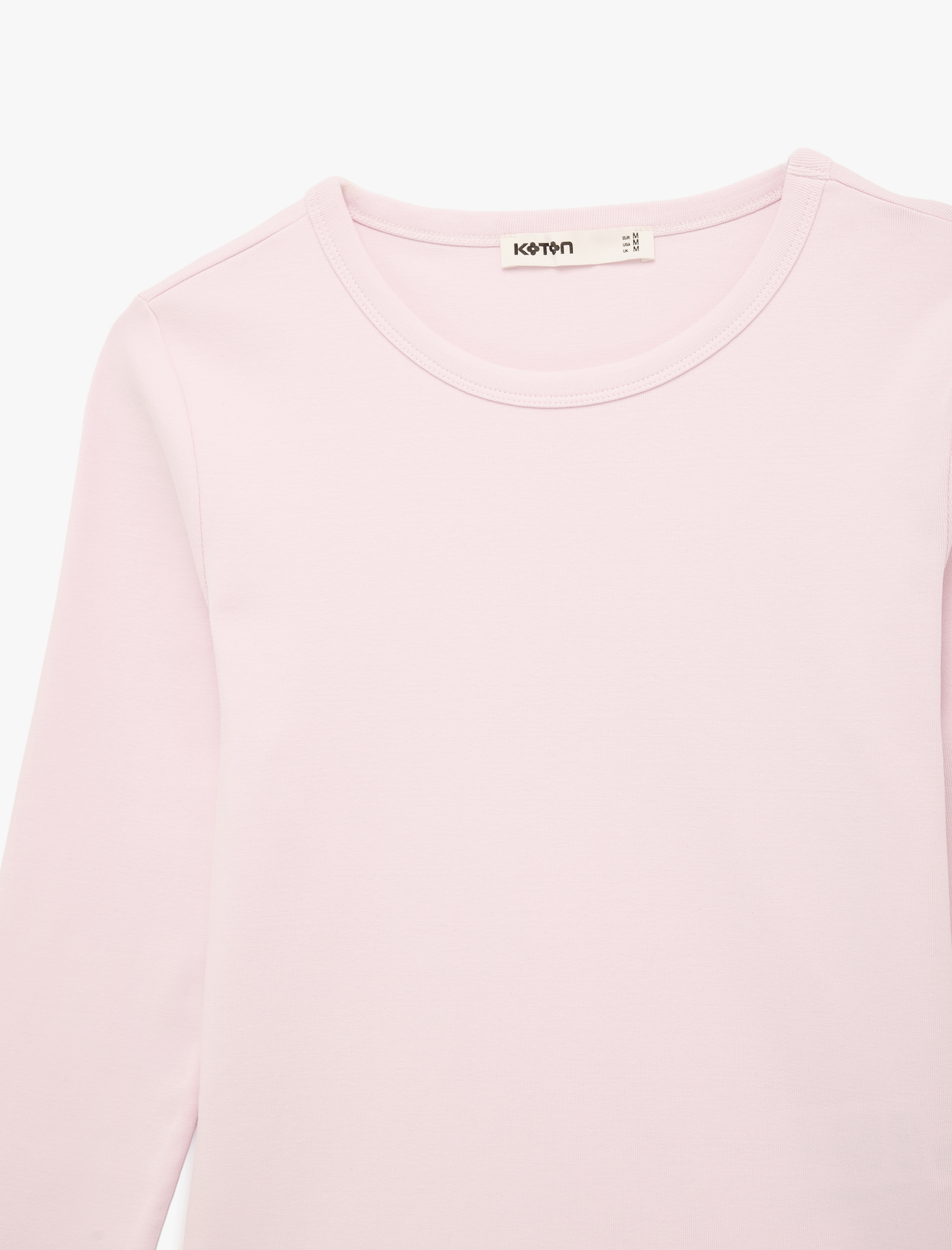   Pamuklu Slim Fit Uzun Kollu Bisiklet Yaka Basic Tişört