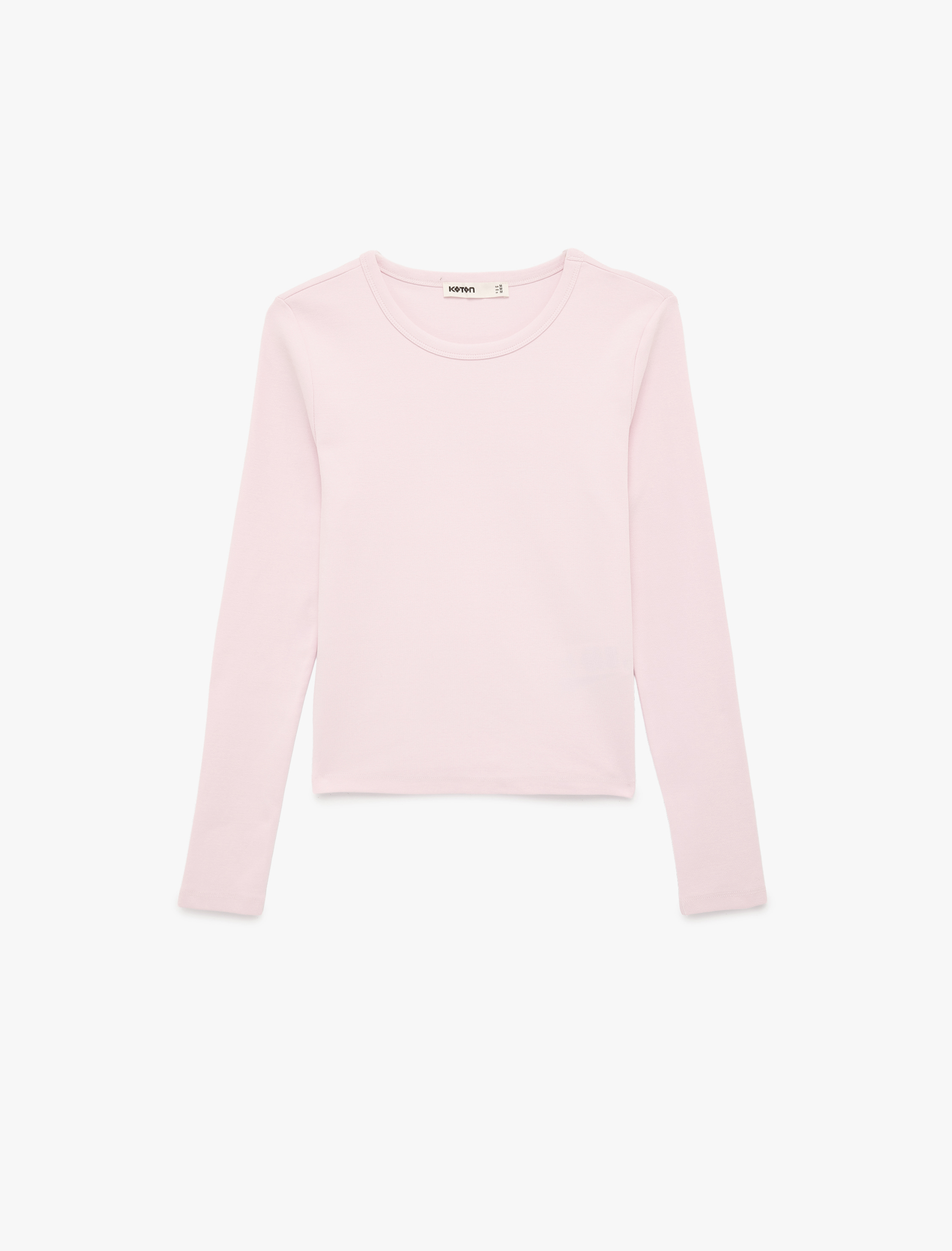   Pamuklu Slim Fit Uzun Kollu Bisiklet Yaka Basic Tişört