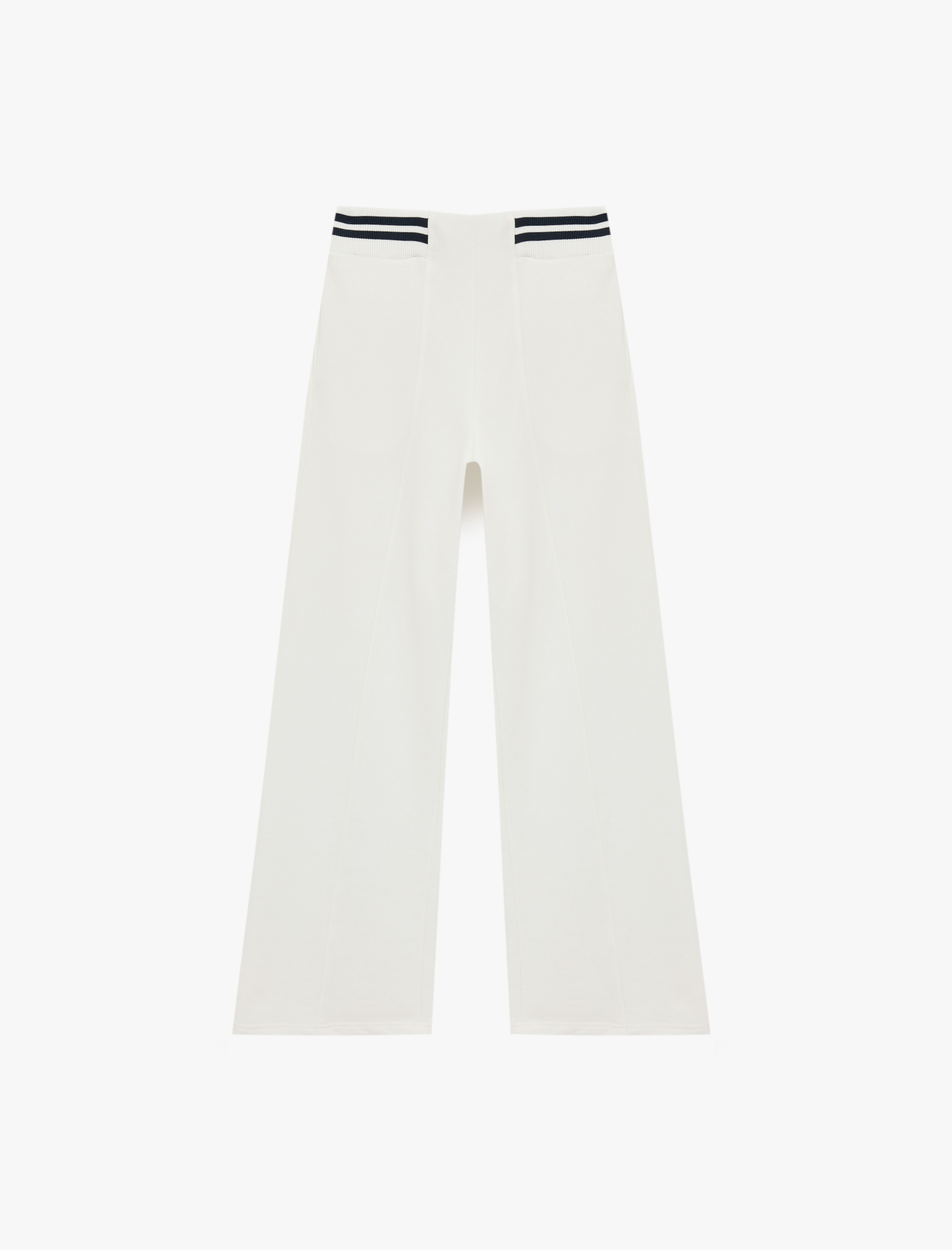   Pamuklu Biyeli Triko Patlı Uzun Geniş Paça Eşofman Altı