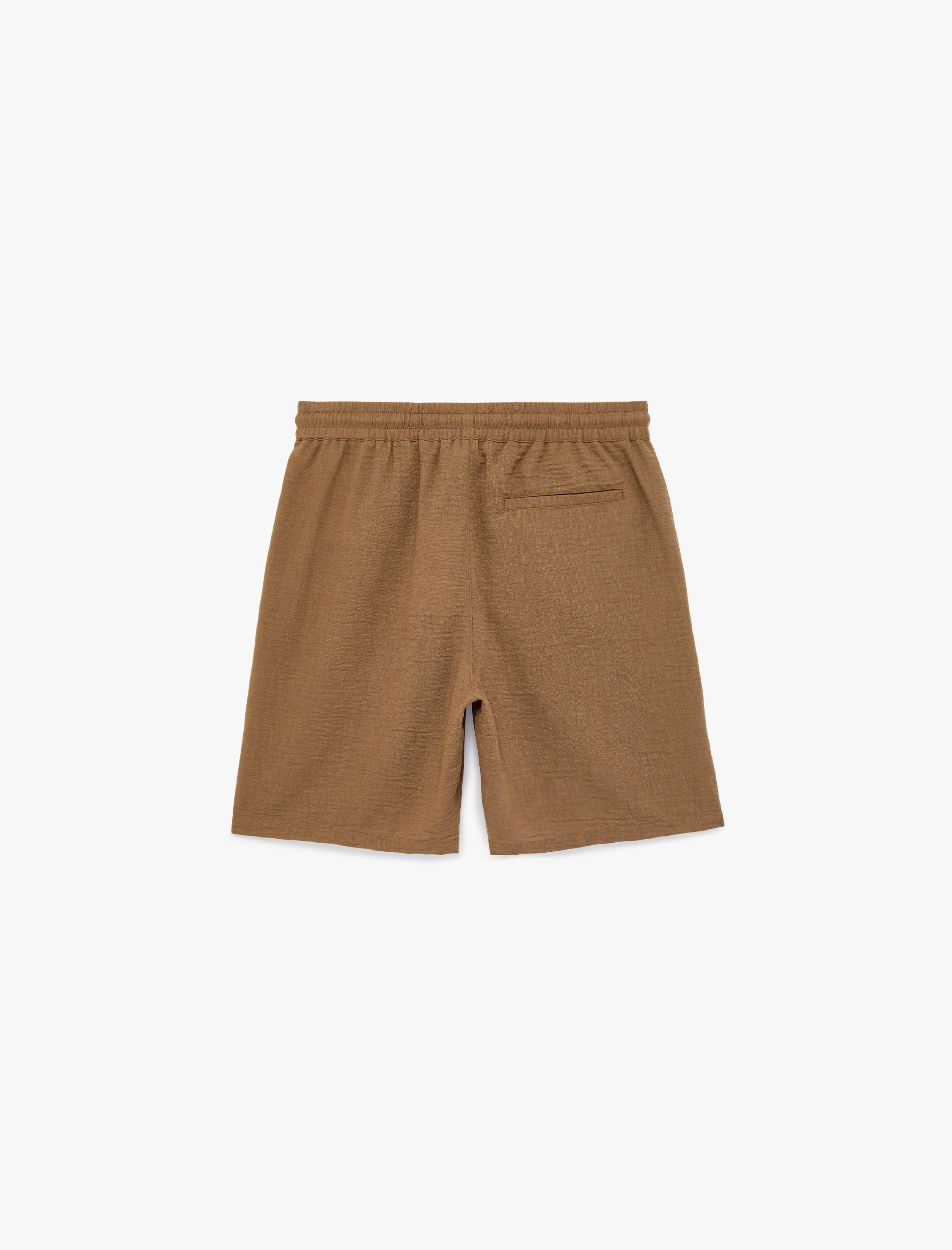   Regular Fit Cepli Bermuda Beli Bağcıklı Şort