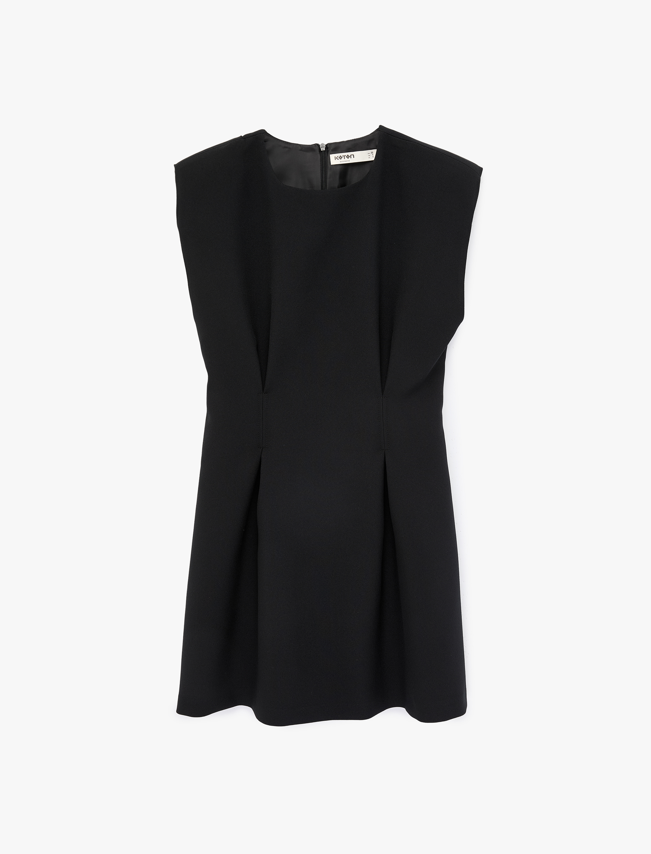   Kolsuz Bisiklet Yaka Mini Pileli A Kesim Elbise