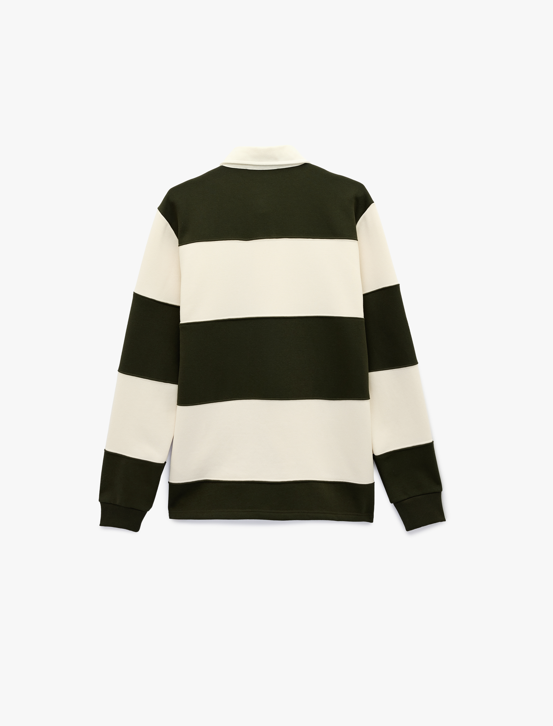   Uzun Kollu Renk Bloklu Polo Yaka Sweatshirt