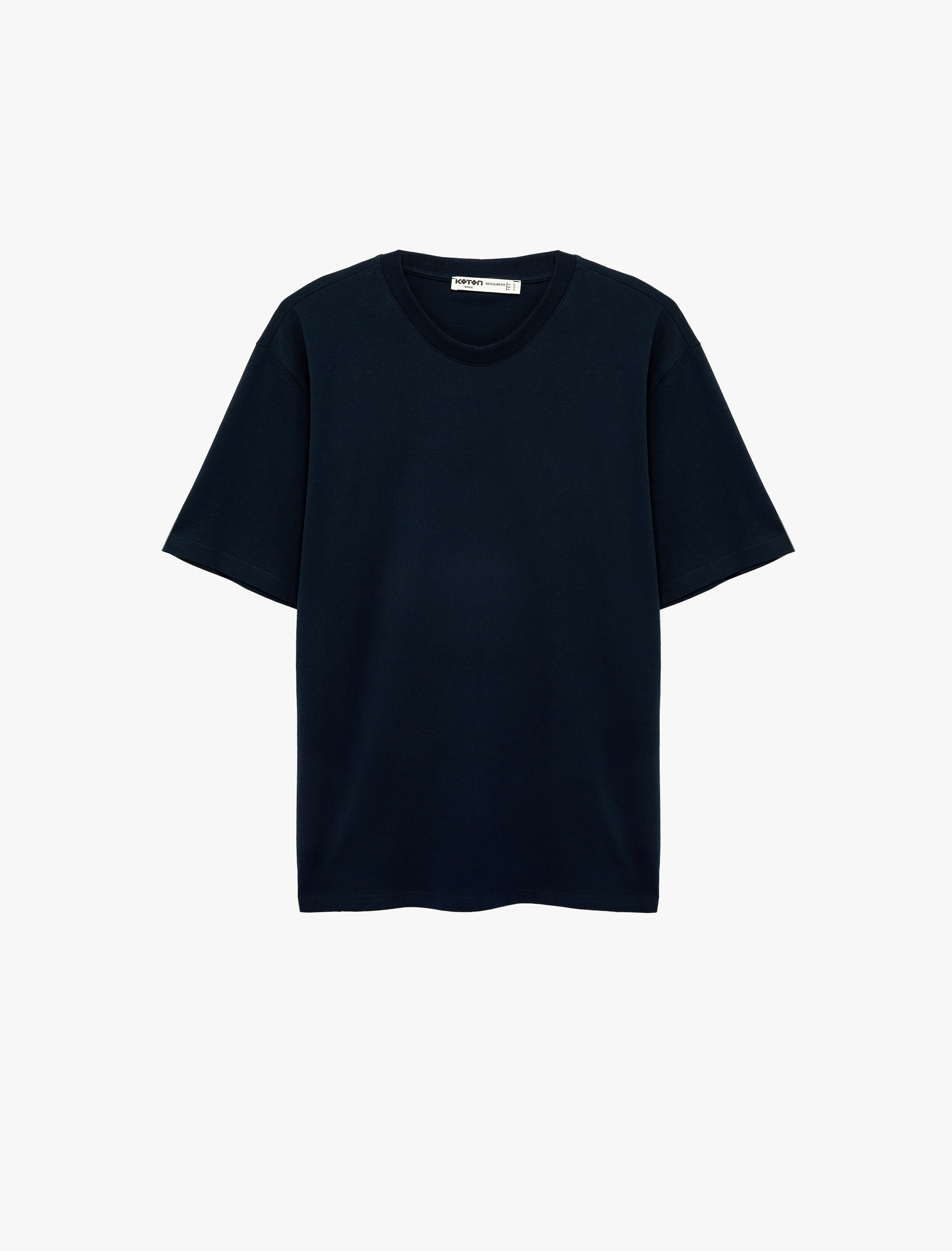   Regular Fit Bisiklet Yaka Pamuklu Basic Kısa Kollu Tişört