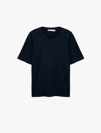 Regular Fit Bisiklet Yaka Pamuklu Basic Kısa Kollu Tişört