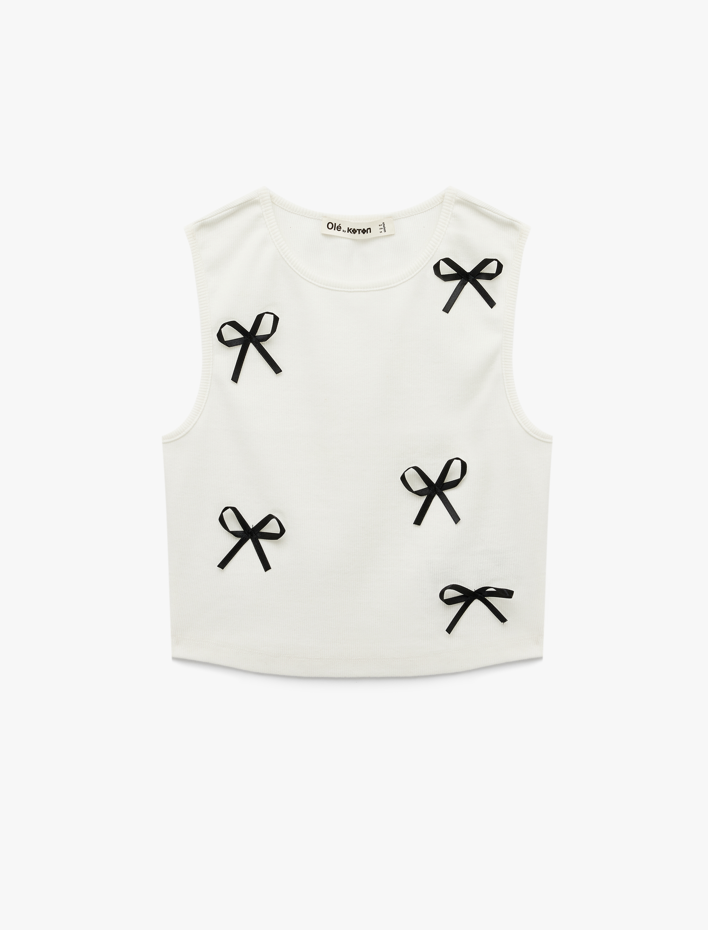   Pamuklu Kolsuz Bisiklet Yaka Fiyonklu Atlet