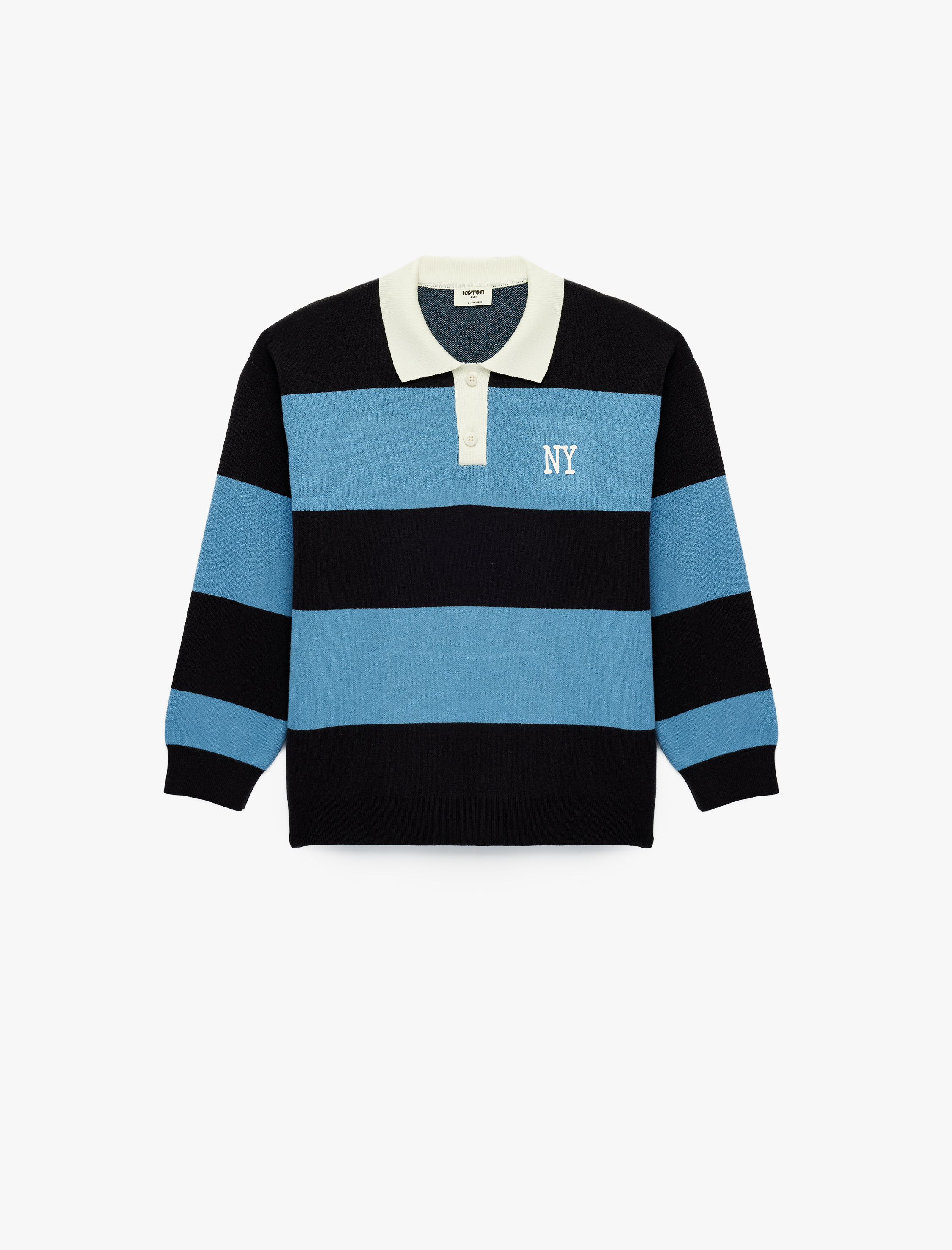  Erkek Çocuk Viskon Karışımlı Uzun Kollu Polo Yaka Triko Kazak