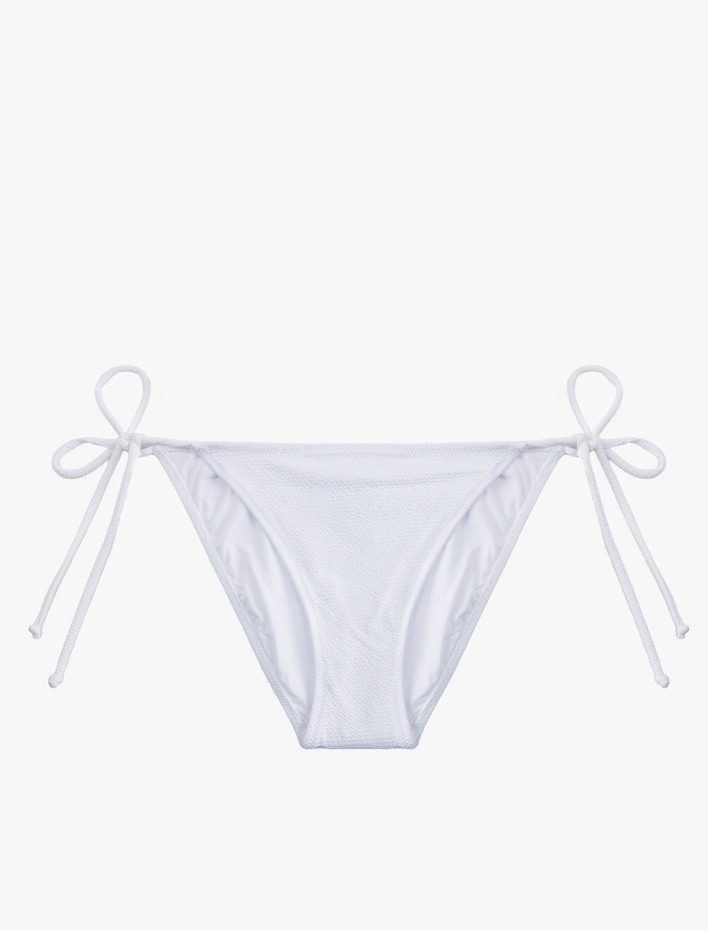  Yanları Bağlamalı İpli Dokulu Bikini Altı