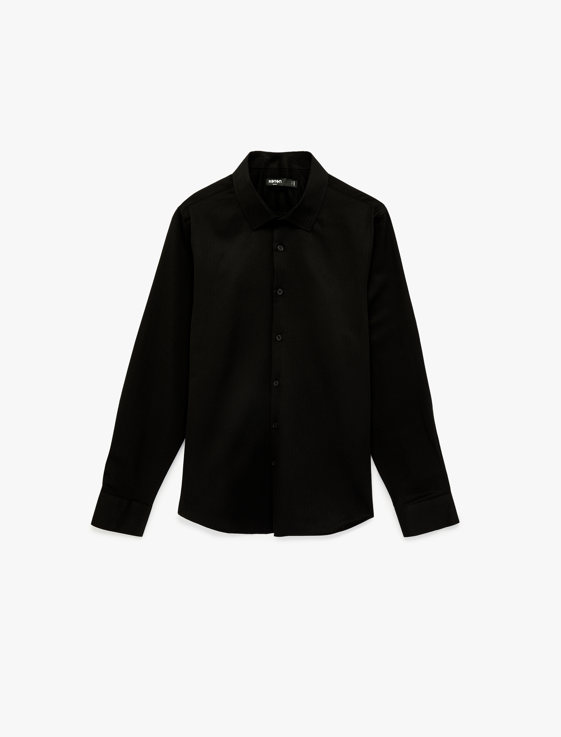   Uzun Kollu Yarım İtalyan Yaka Slim Fit Gömlek