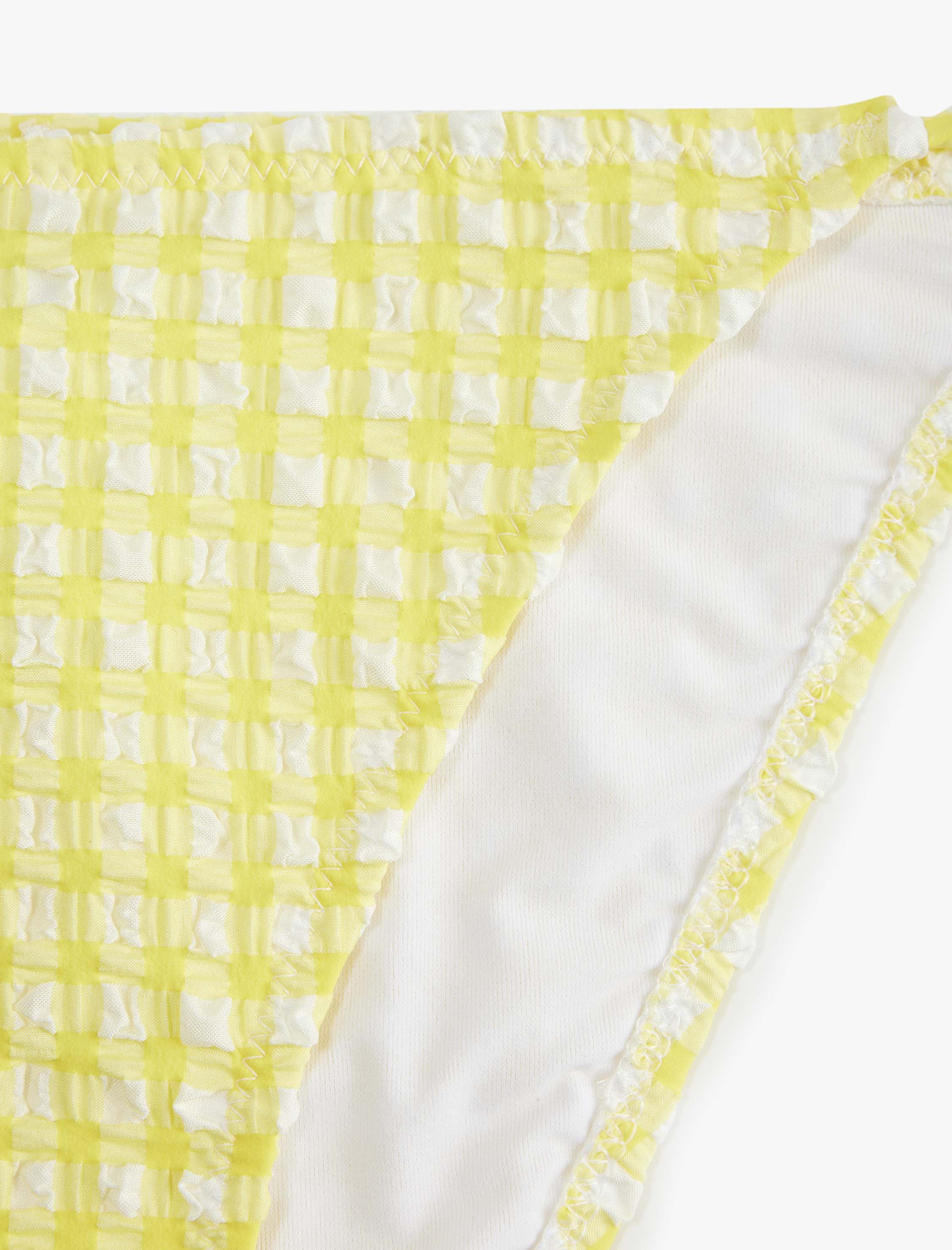   Yanları İpli Dokulu Pötikareli Bikini Altı