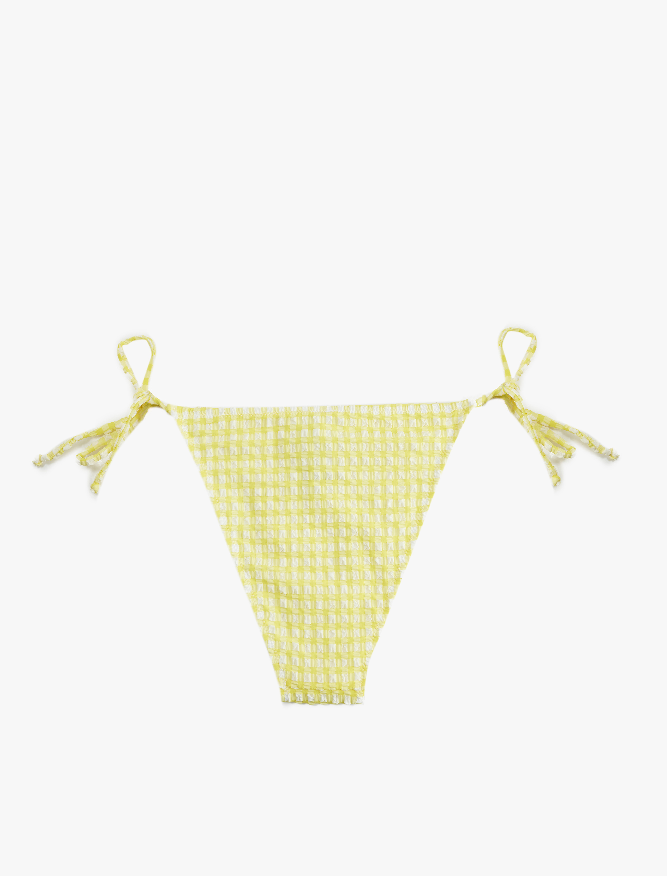   Yanları İpli Dokulu Pötikareli Bikini Altı