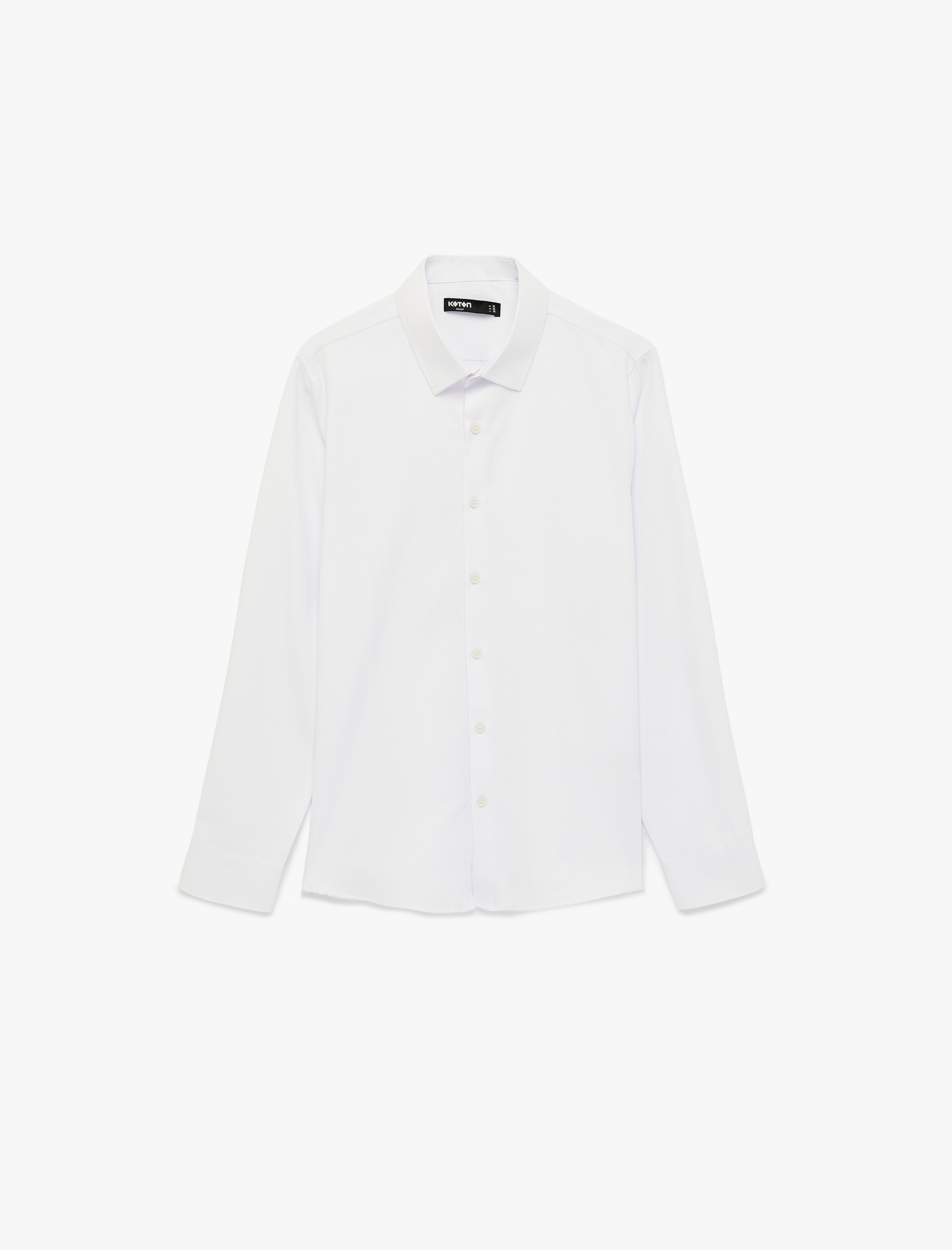   Uzun Kollu Yarım İtalyan Yaka Slim Fit Gömlek