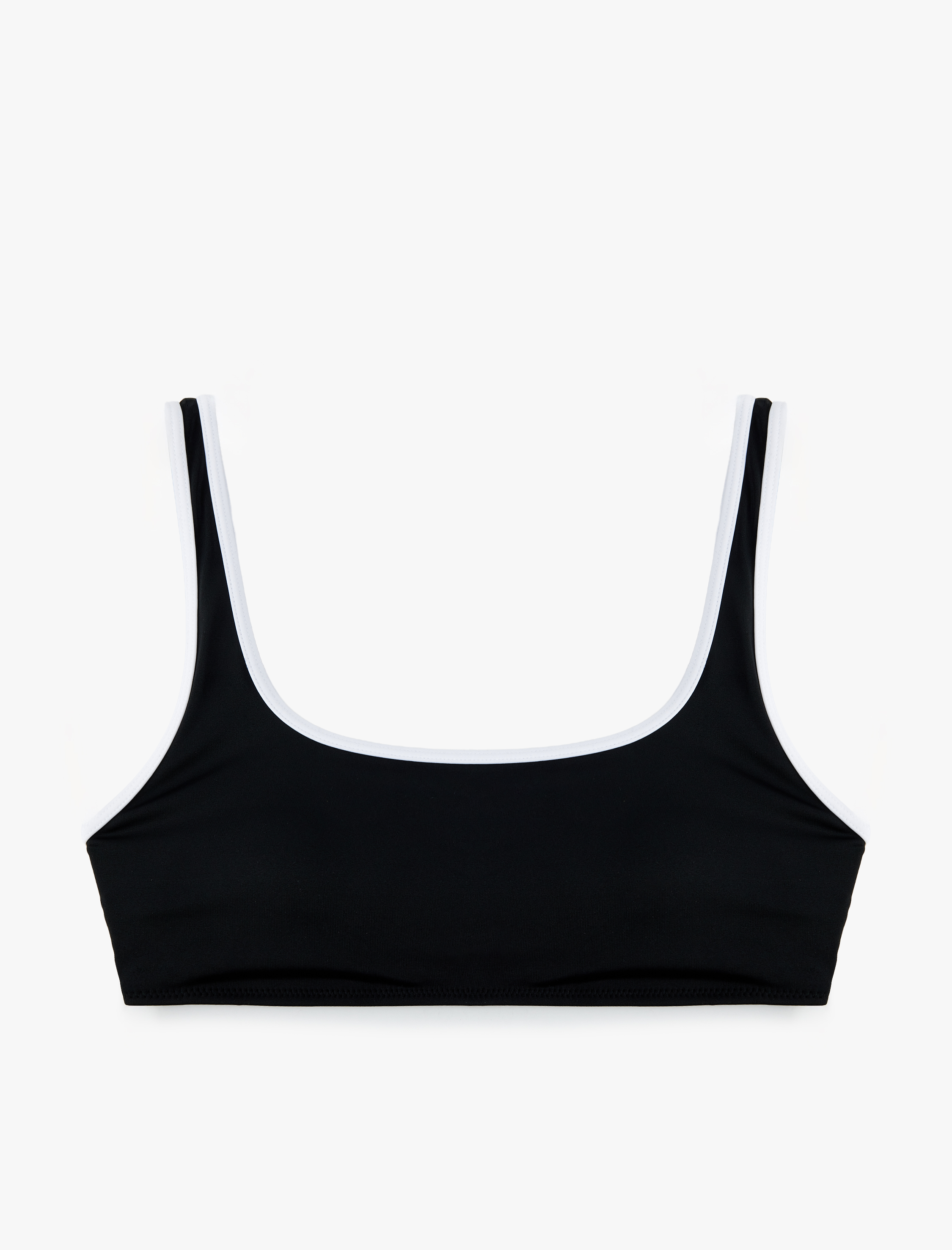   Kontrast Detaylı Bralet Spor Bikini Üstü