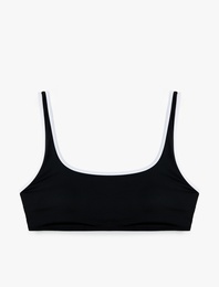 Kontrast Detaylı Bralet Spor Bikini Üstü