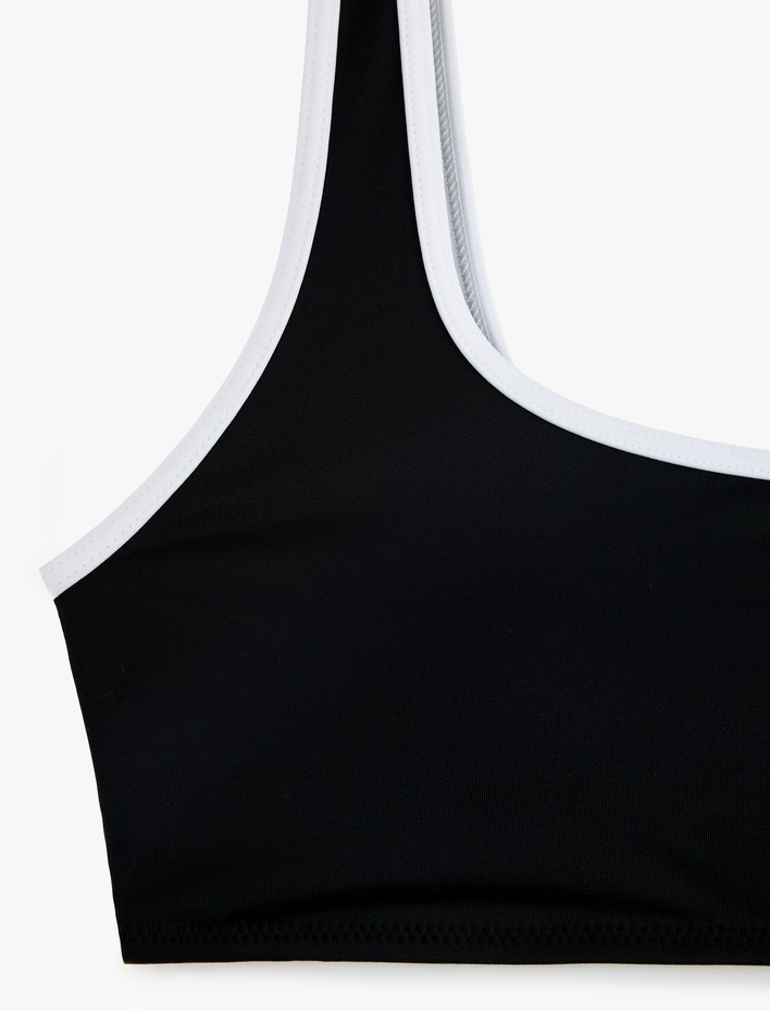  Kontrast Detaylı Bralet Spor Bikini Üstü