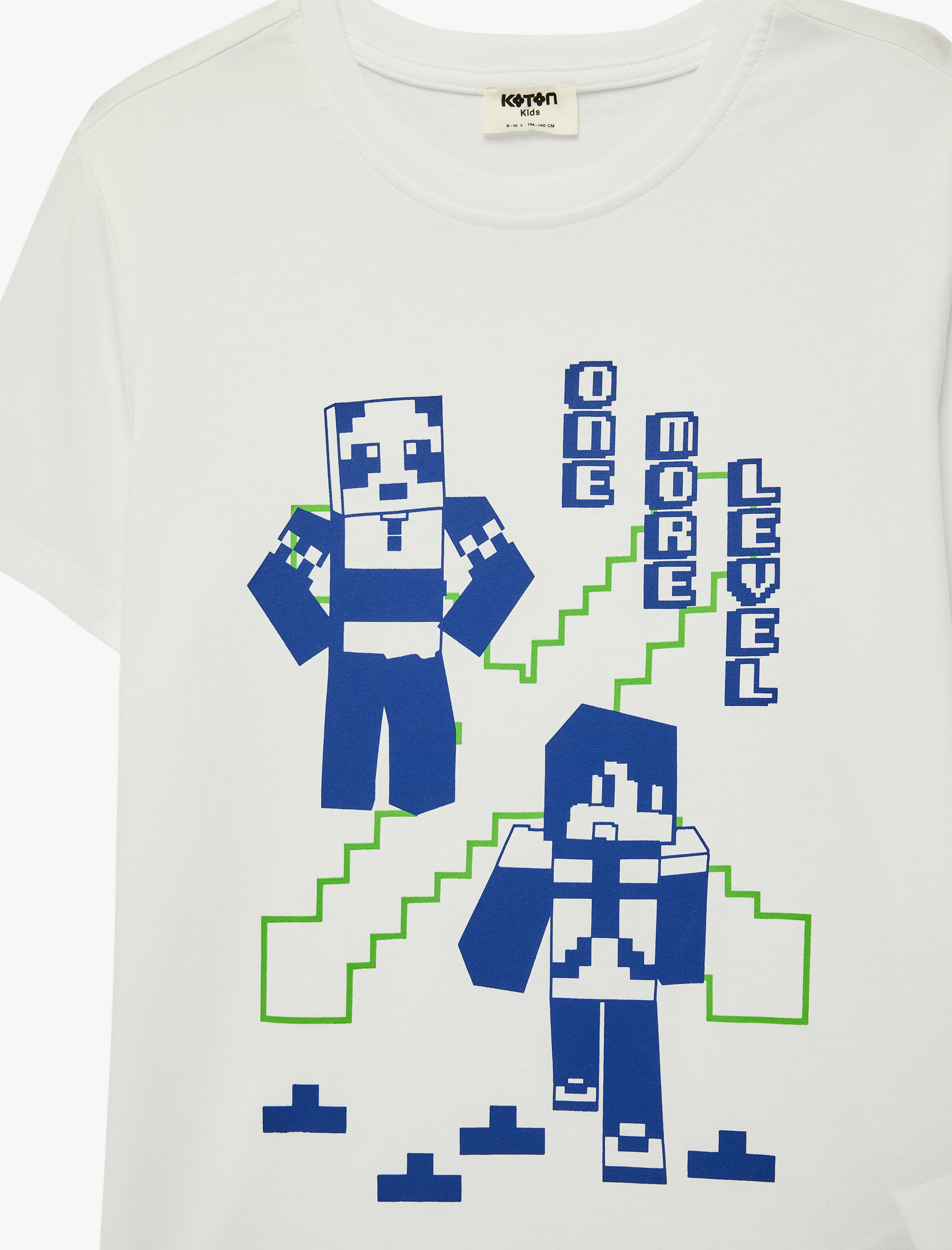  Erkek Çocuk Pamuklu Bisiklet Yaka Kısa Kollu Baskılı Tişört