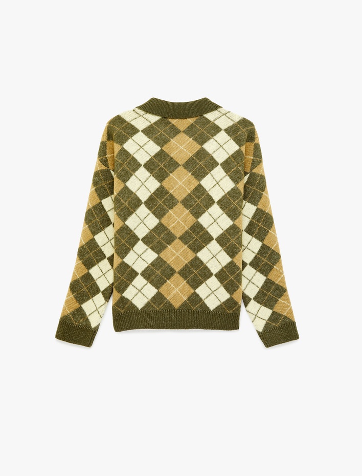  Uzun Kollu Polo Yaka Triko Kazak