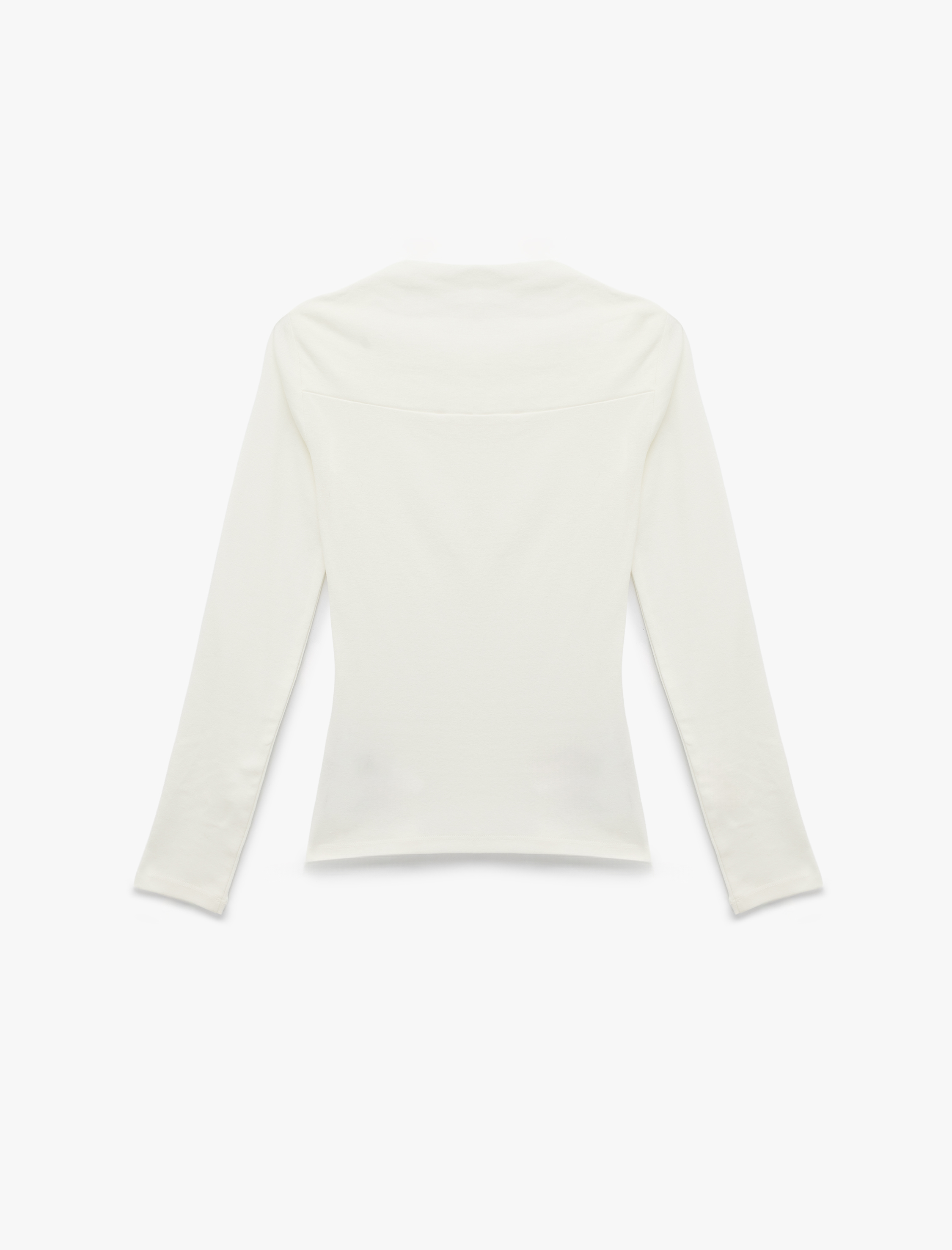   Pamuklu Slim Fit Uzun Kollu Kayık Yaka Tişört