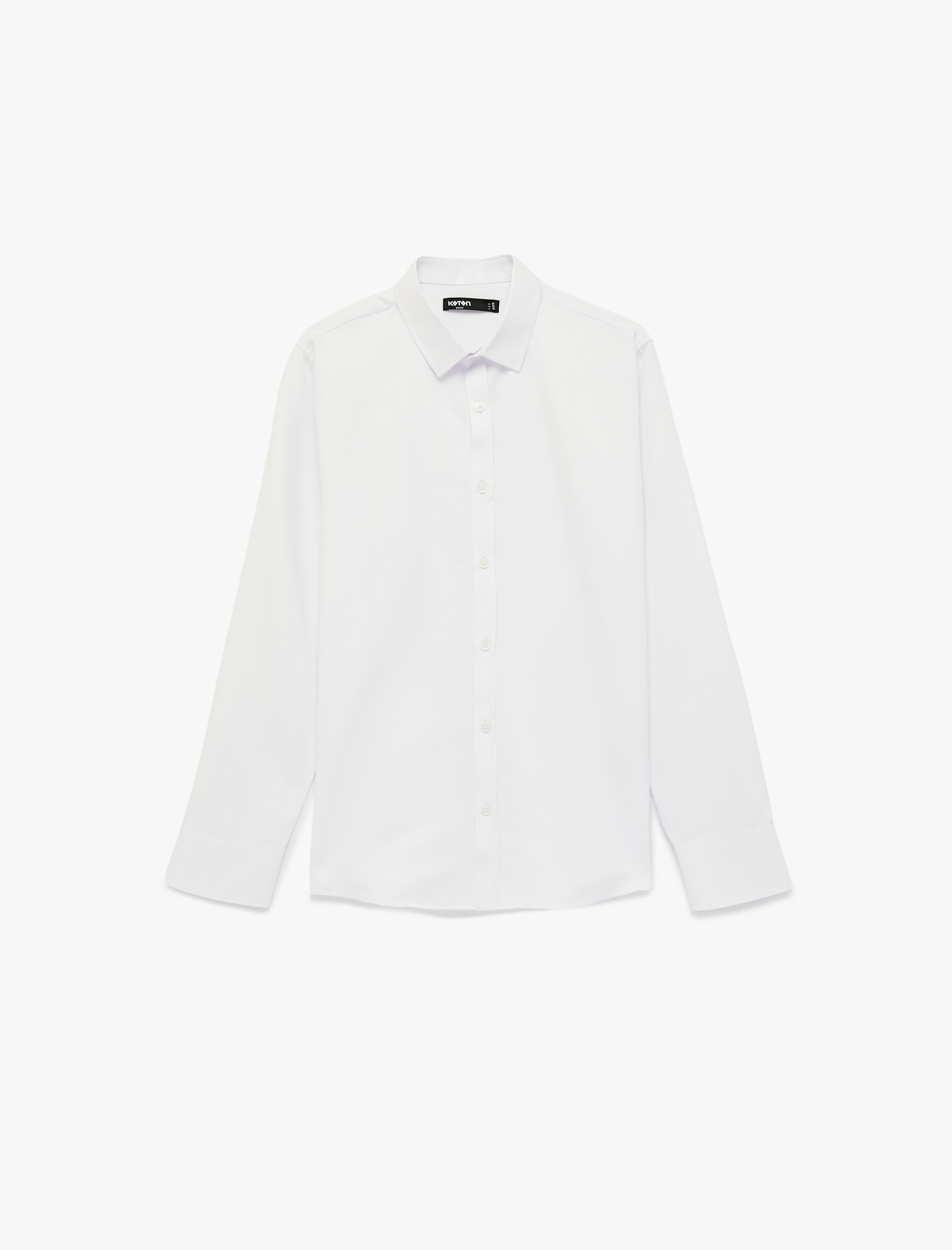   Uzun Kollu Yarım İtalyan Yaka Slim Fit Klasik Gömlek