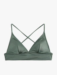 Sırt Bağlama Detaylı Bralet Bikini Üst
