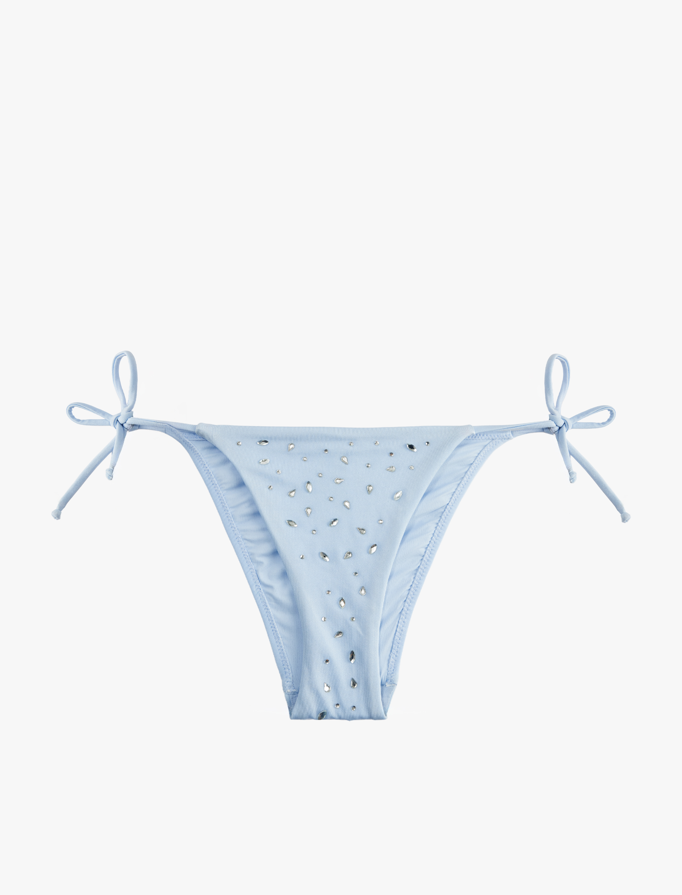   Yanları Bağlamalı İpli Taşlı Bikini Altı