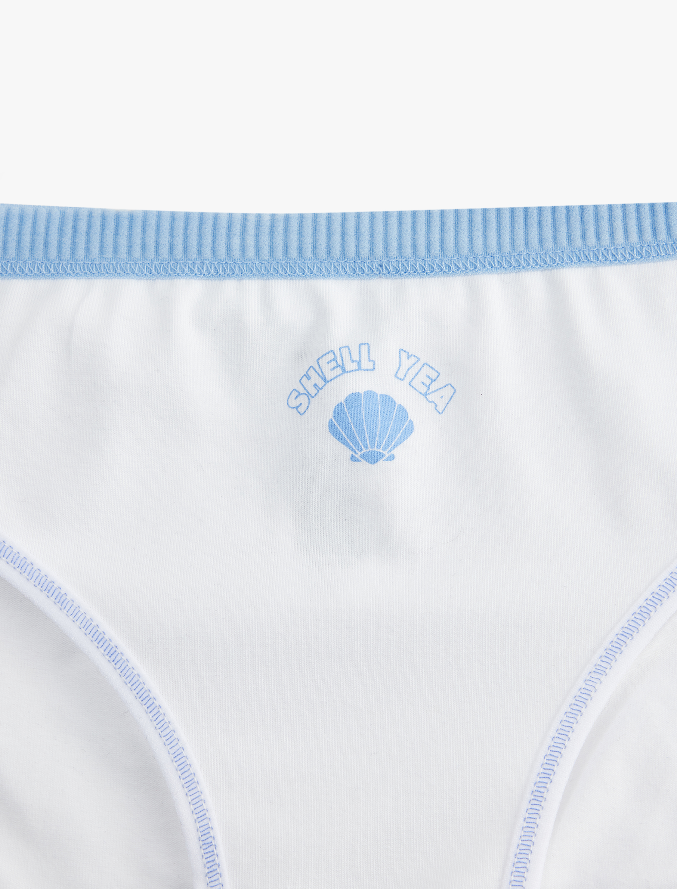   Rahat Kalıp Dikiş Detaylı Baskılı Pamuklu Brief Külot