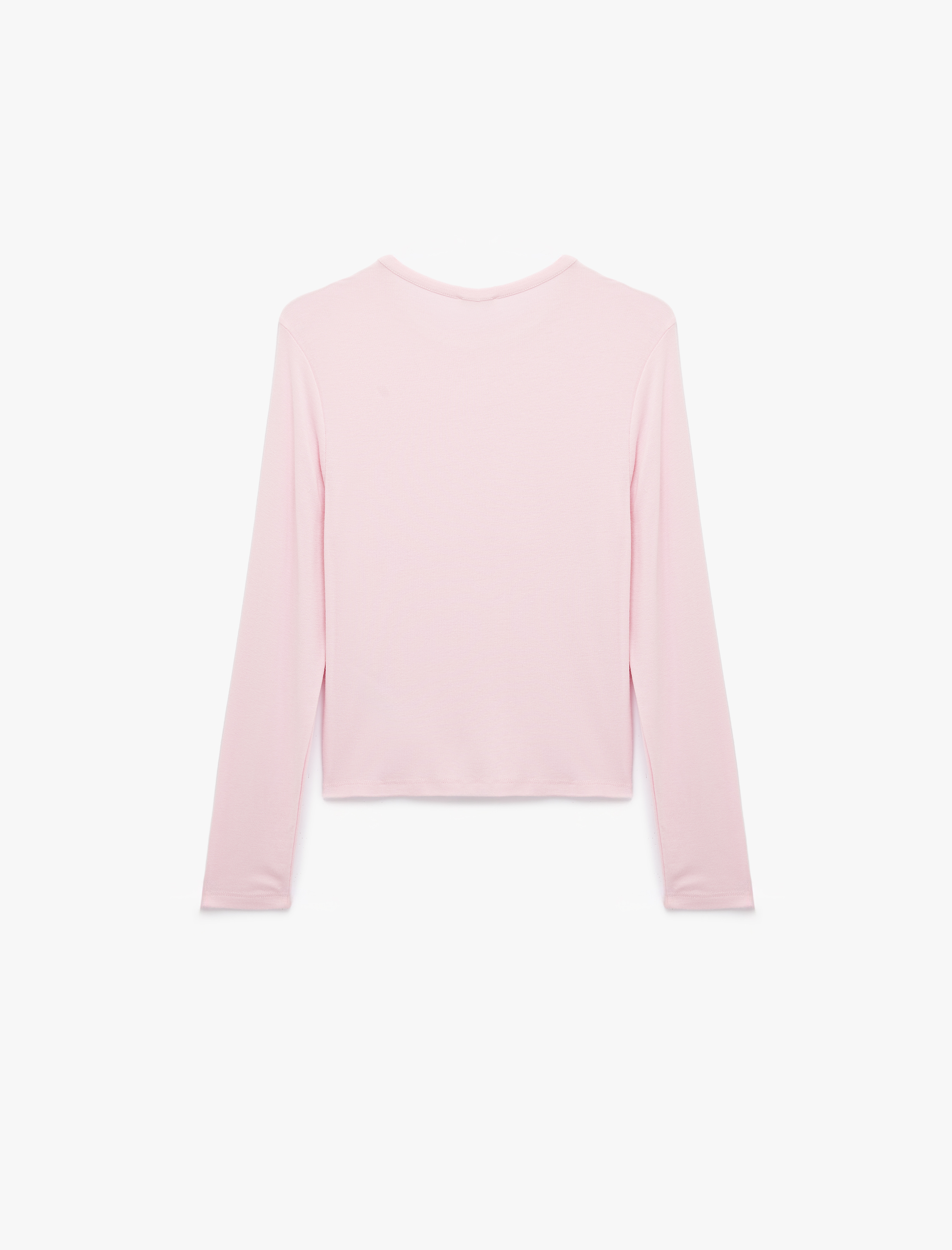   Slim Fit Uzun Kollu Bisiklet Yaka Basic Tişört