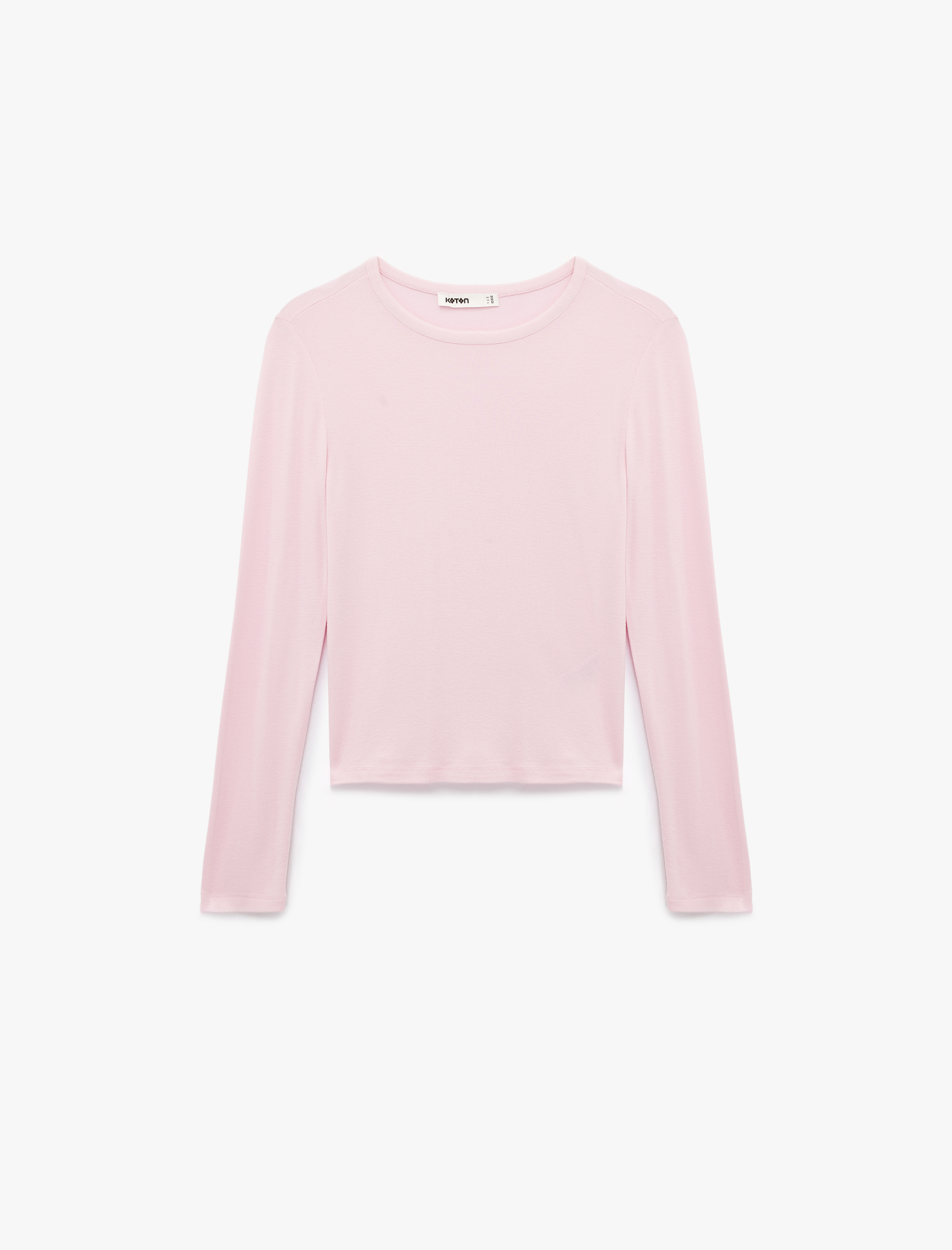   Slim Fit Uzun Kollu Bisiklet Yaka Basic Tişört