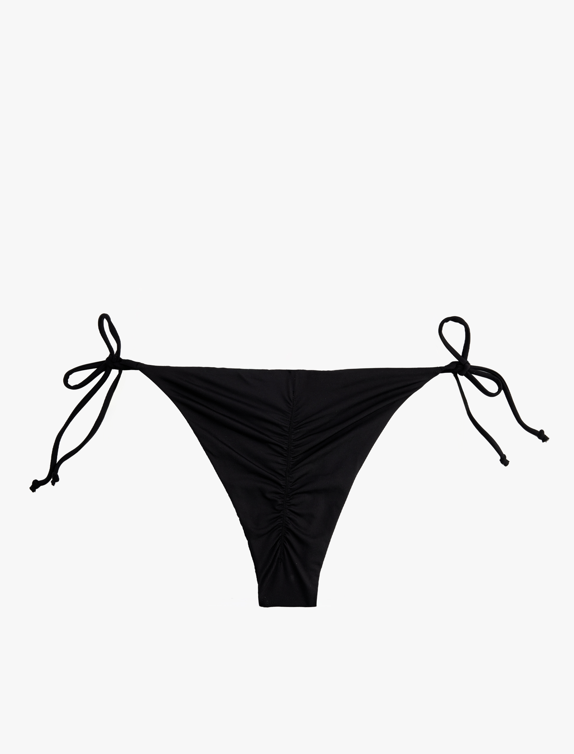   Arkası Drape Detaylı İpli Brazilian Bikini Altı