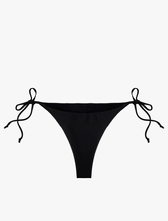  Arkası Drape Detaylı İpli Brazilian Bikini Altı