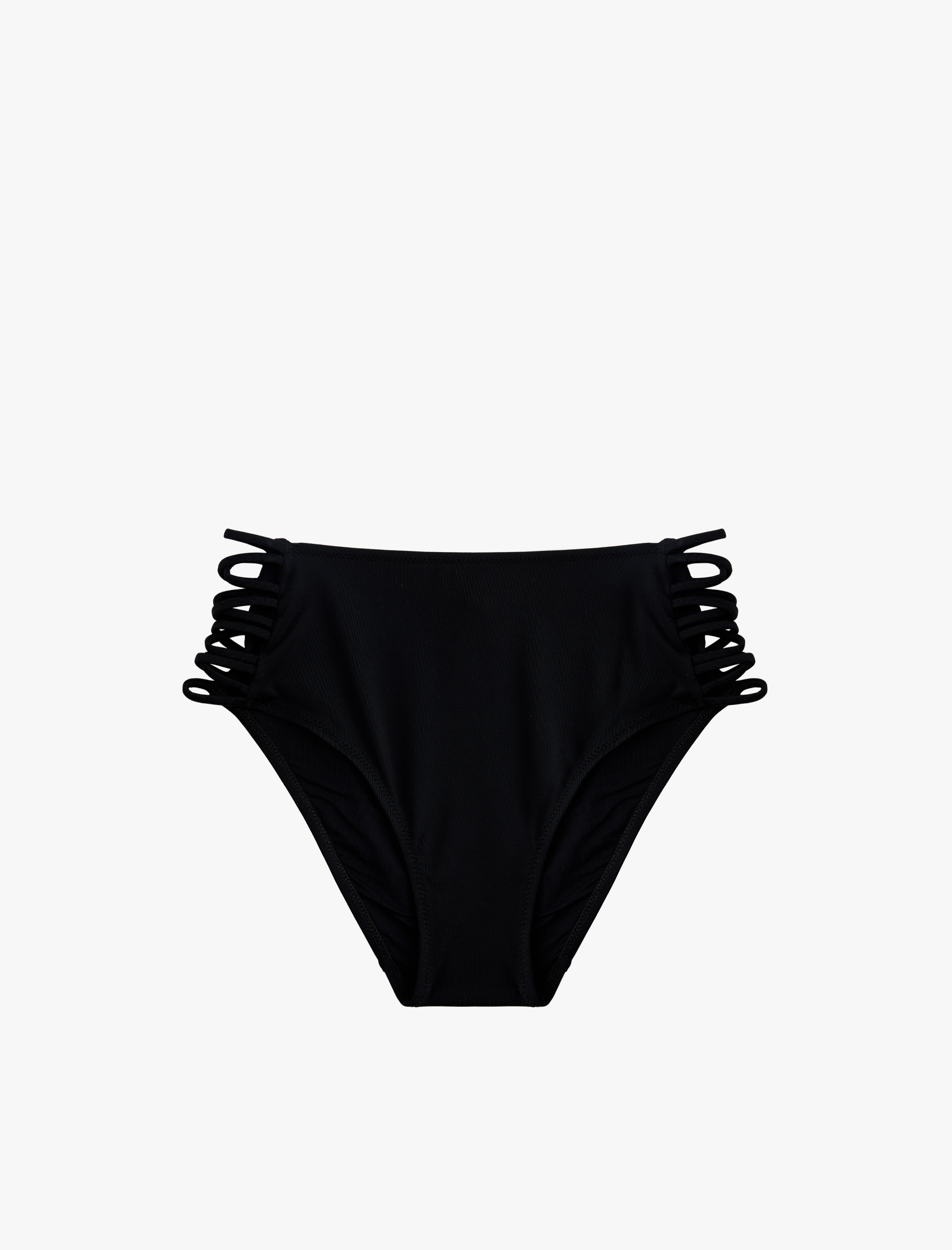   Yanları İpli Yüksek Bel Bikini Altı