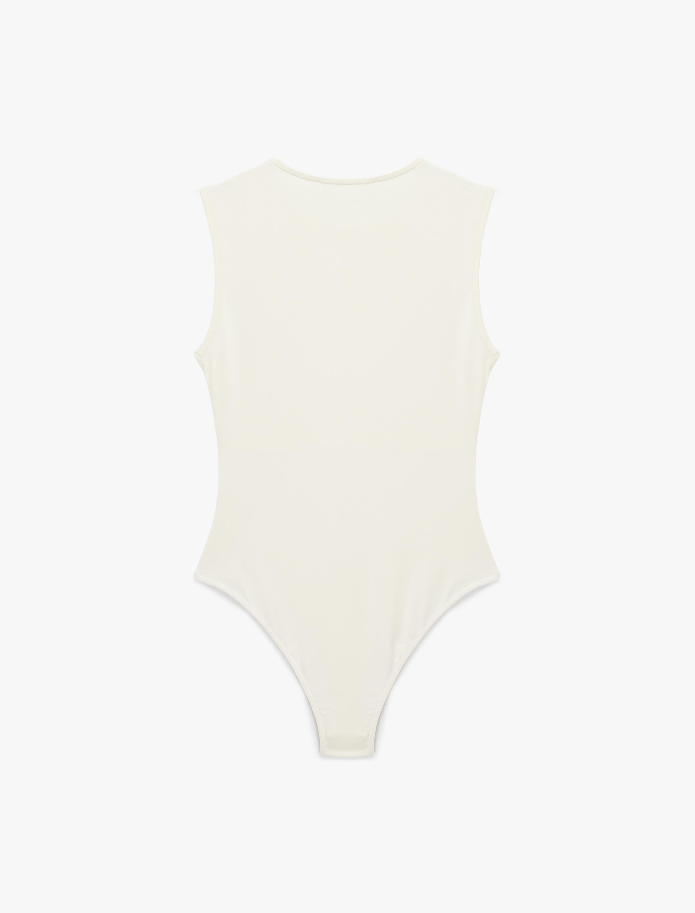   Slim Fit Bisiklet Yaka Kolsuz Bodysuit