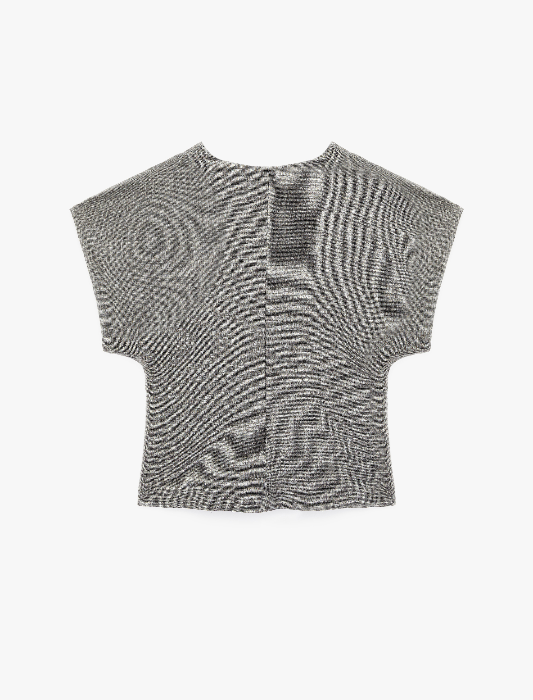   Metal Aksesuarlı Oversize Kruvaze Yelek