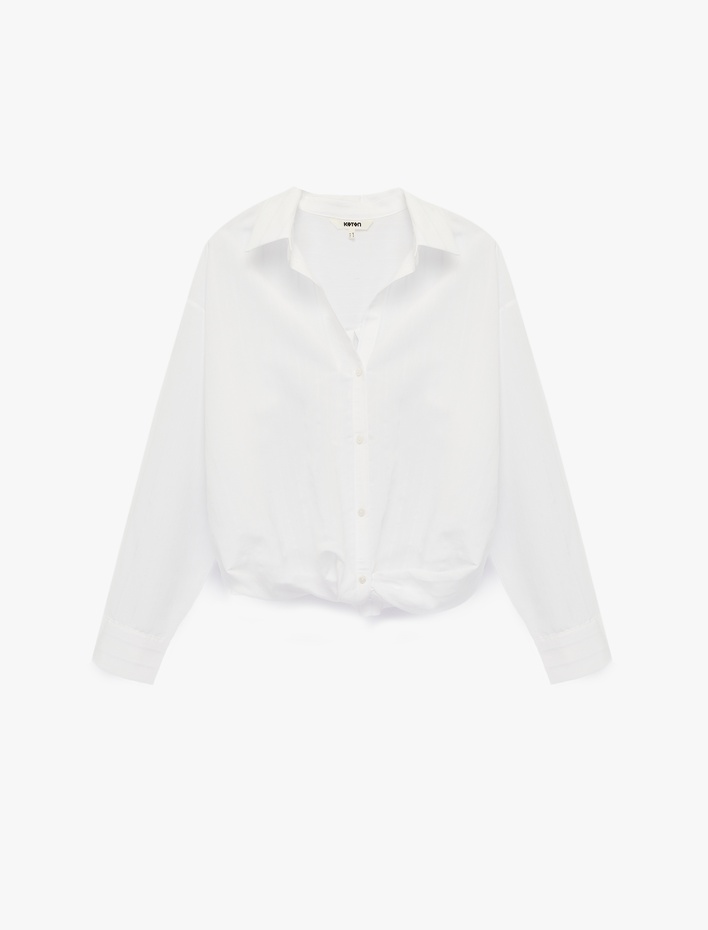  Klasik Yaka Uzun Kollu Viskon Gömlek