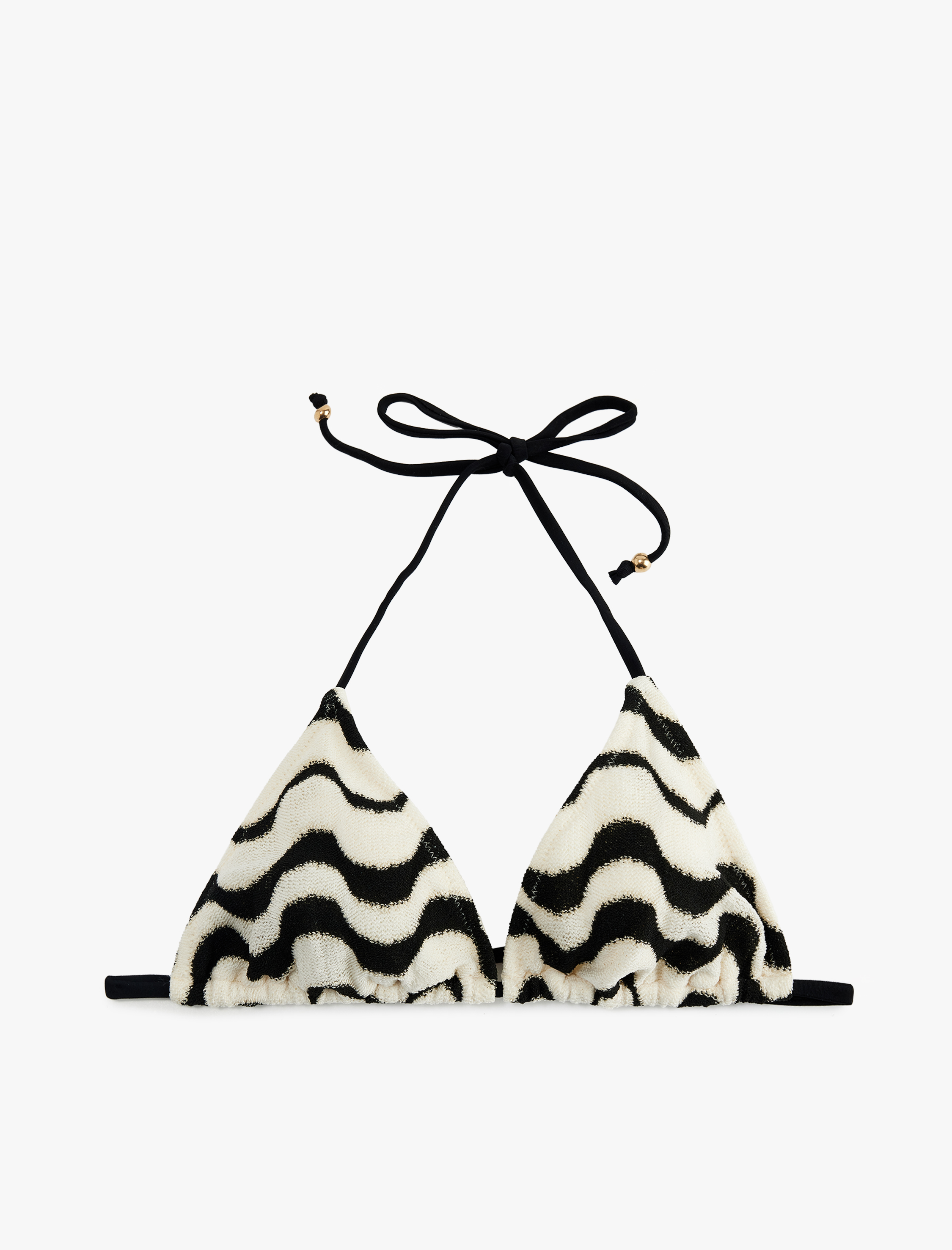   Su Yolu Desenli Üçgen Bikini Üstü