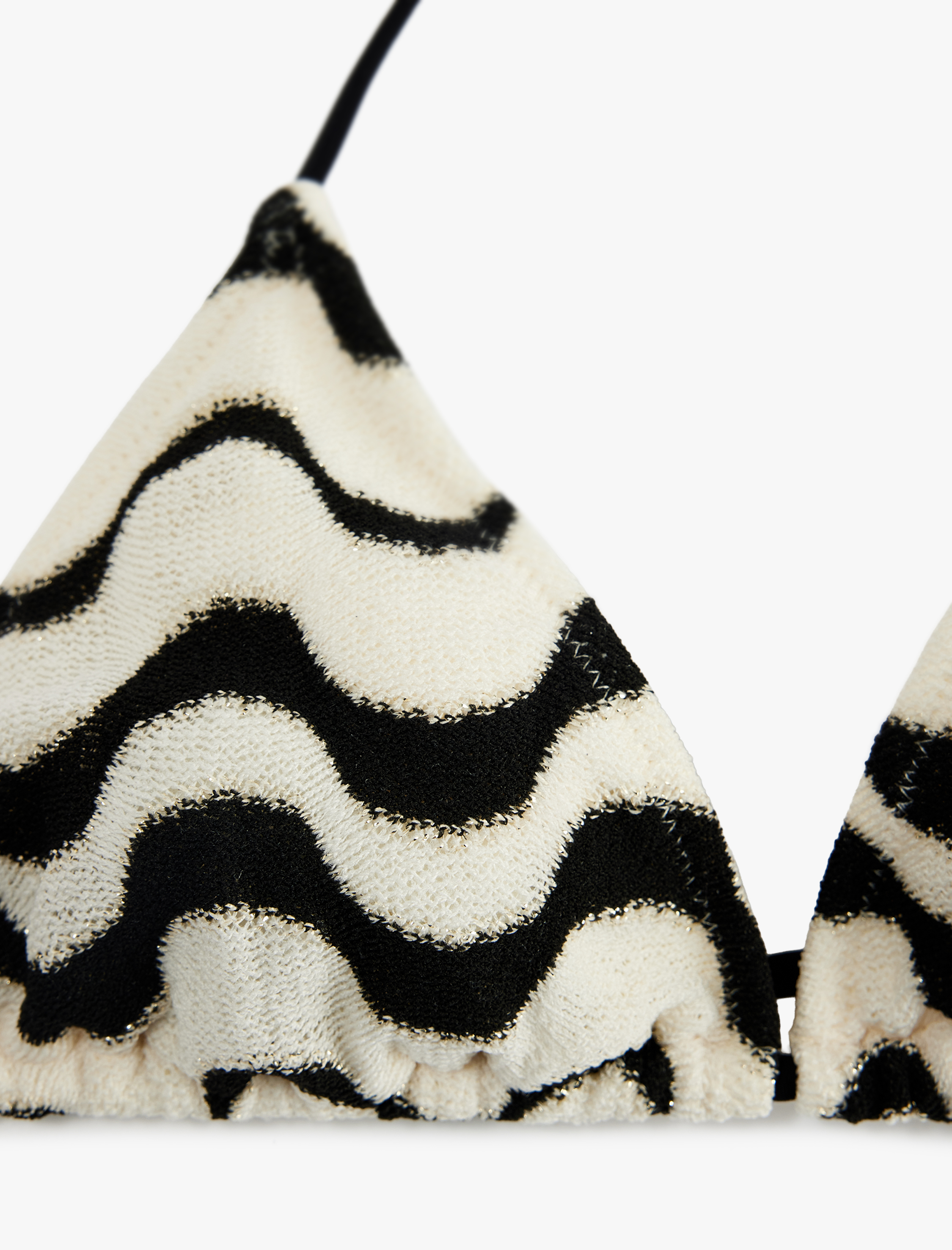   Su Yolu Desenli Üçgen Bikini Üstü