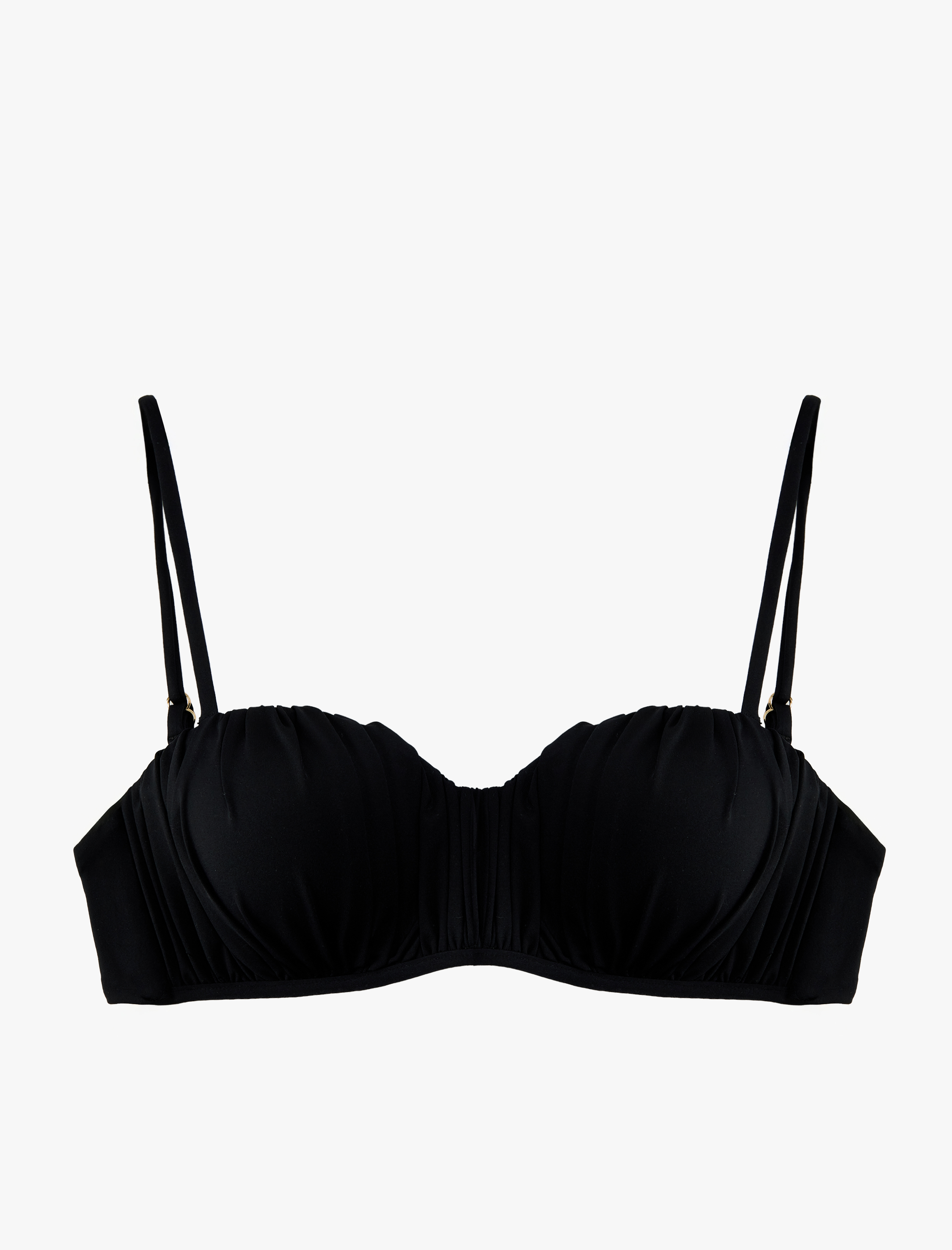   Arkası Bağlamalı Balenli Straplez Bikini Üstü